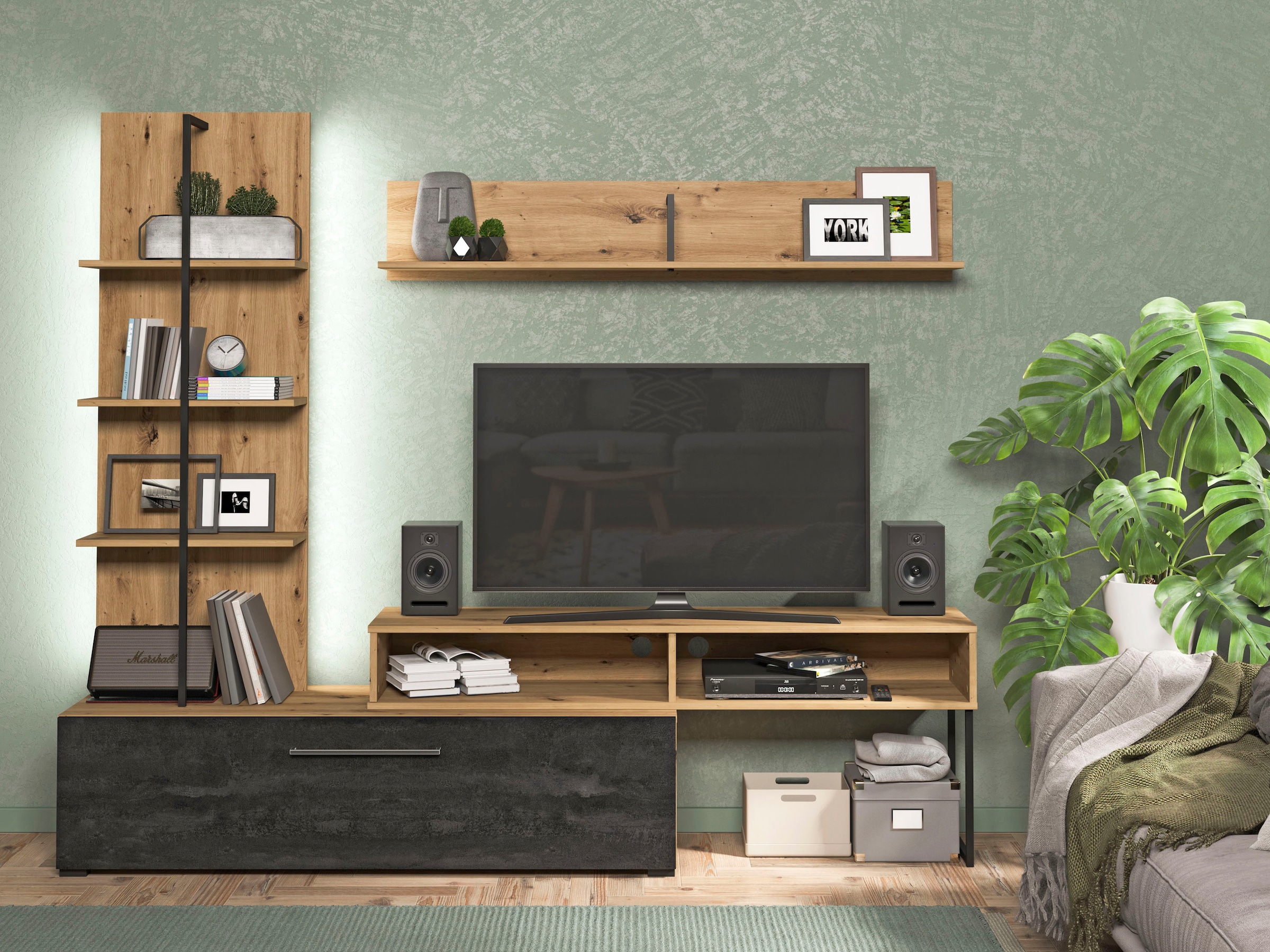 Home affaire Wohnwand "Evora" 1 Stk. tlg. günstig online kaufen