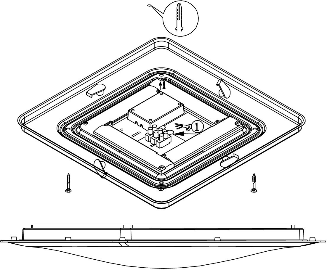 EGLO LED Deckenleuchte »COMPETA 1« LED-Board 1 Stk. Warmweiß LED Deckenlampe
