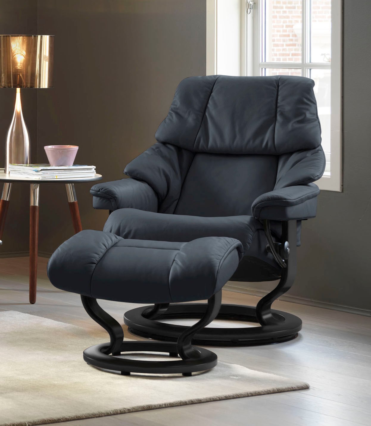 Stressless Fußhocker "Reno", mit Classic Base, Gestell Schwarz