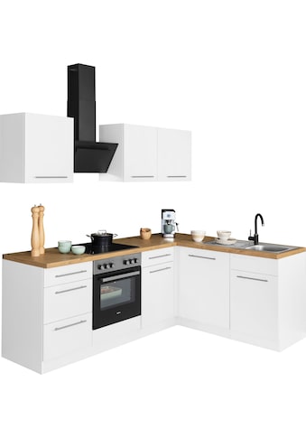 Winkelküche »Unna«, mit E-Geräten, Stellbreite 220 x 170 cm