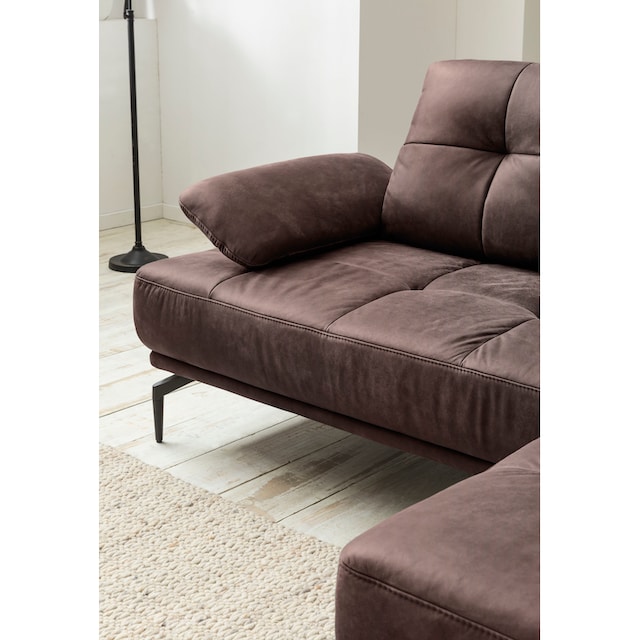 exxpo - sofa fashion Ecksofa, Inklusive Sitztiefenverstellung,  Armlehnenverstellung, Metallfüße kaufen | BAUR