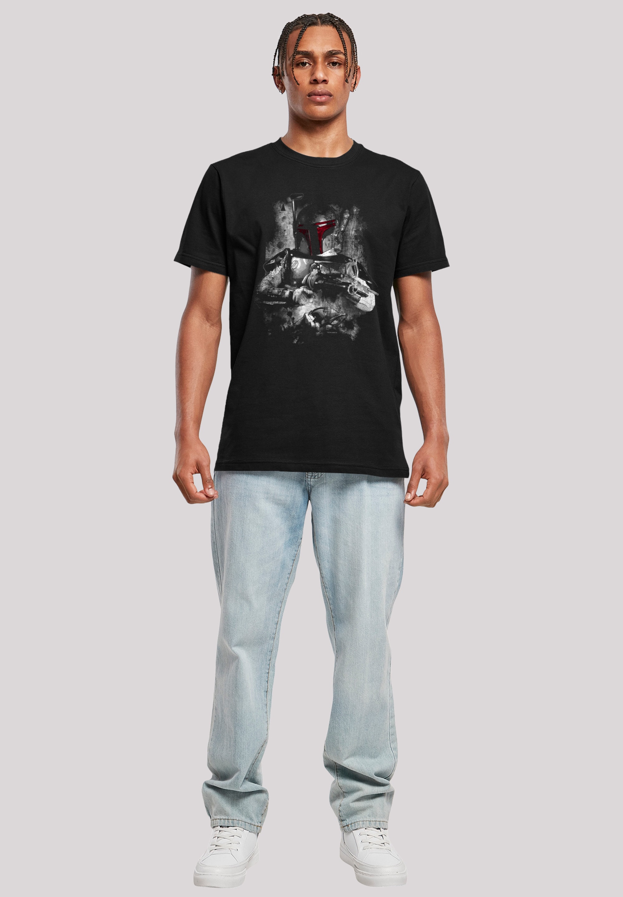 F4NT4STIC T-Shirt »Star Wars Boba Fett Distressed«, Print