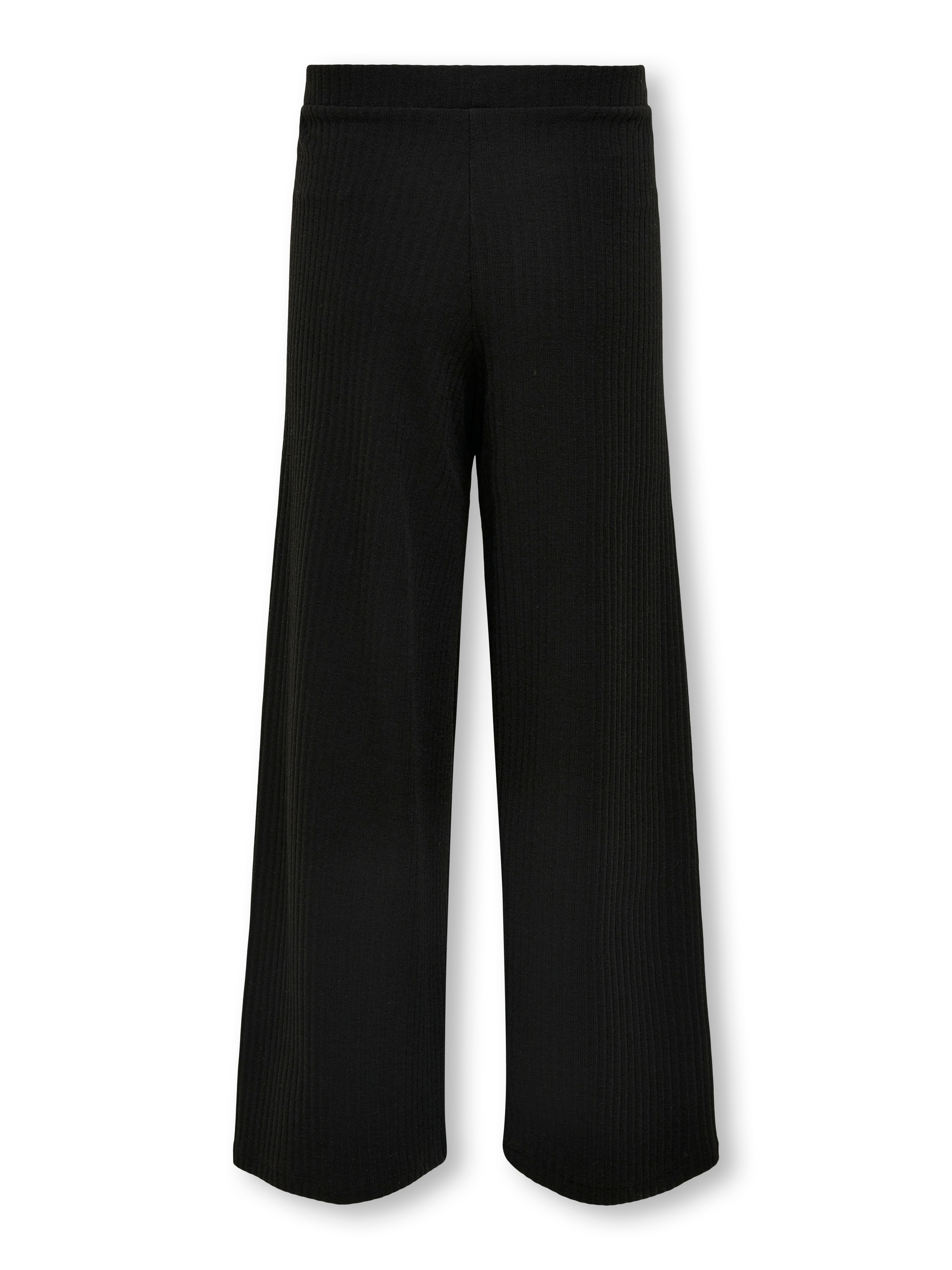 Jerseyhose KIDS ONLY "KOGNELLA PANT JRS", Mädchen, Gr. 134, N-Gr, schwarz, Jersey, Obermaterial: 65% Polyester, 30% Viskose, 5% Elasthan, unifarben, relaxed fit knöchellang, Hosen Jerseyhose 8