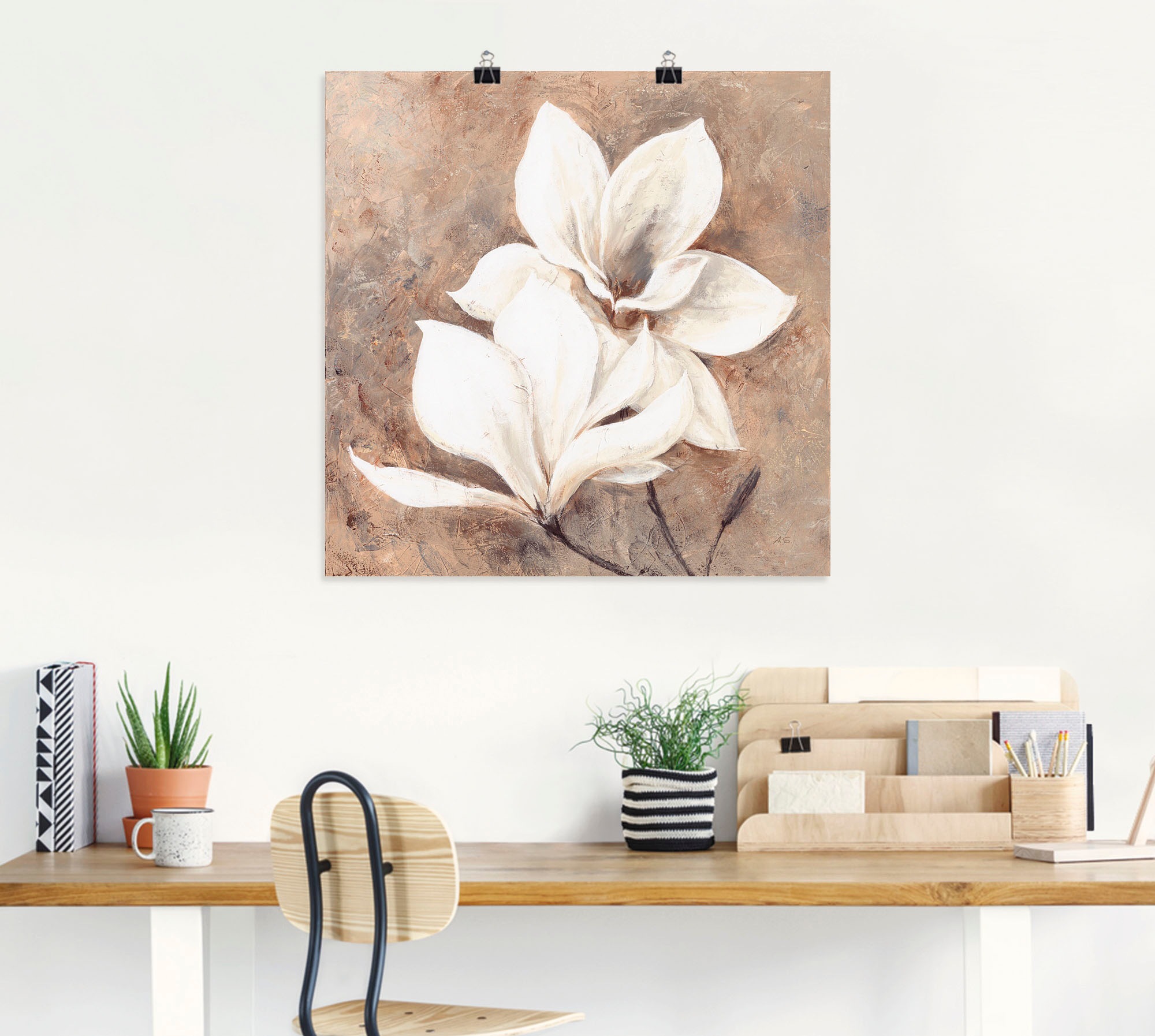 Artland Wandbild "Klassische Magnolien", Blumen, (1 St.), als Alubild, Outd günstig online kaufen