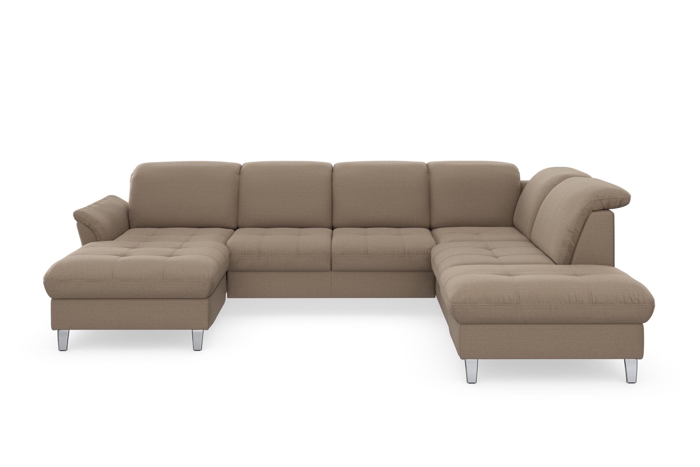sit&more Wohnlandschaft »Maggiore U-Form«, wahlweise mit Kopfteilverstellung, Bettfunktion und Stauraum