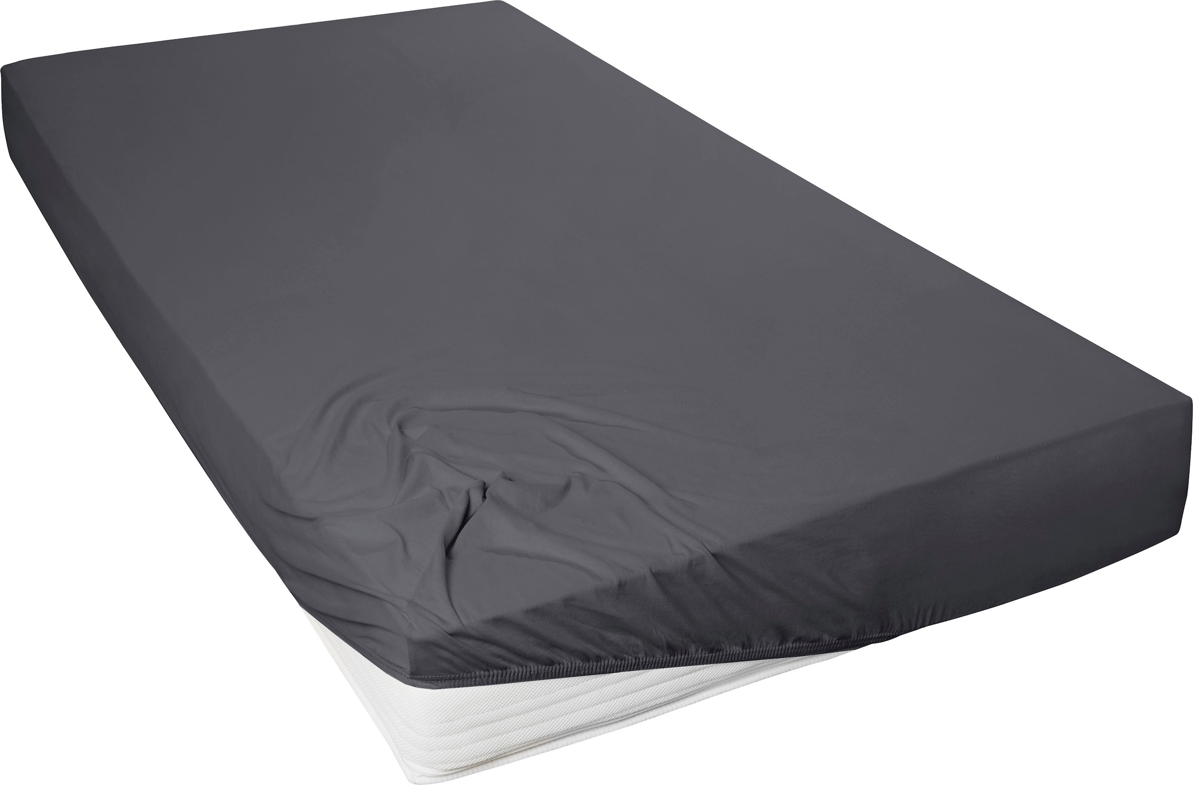 Primera Spannbettlaken "Mako-Feinjersey Spannbetttuch" Geeignet für Standardmatratzen bis 22 cm, 100% Baumwolle