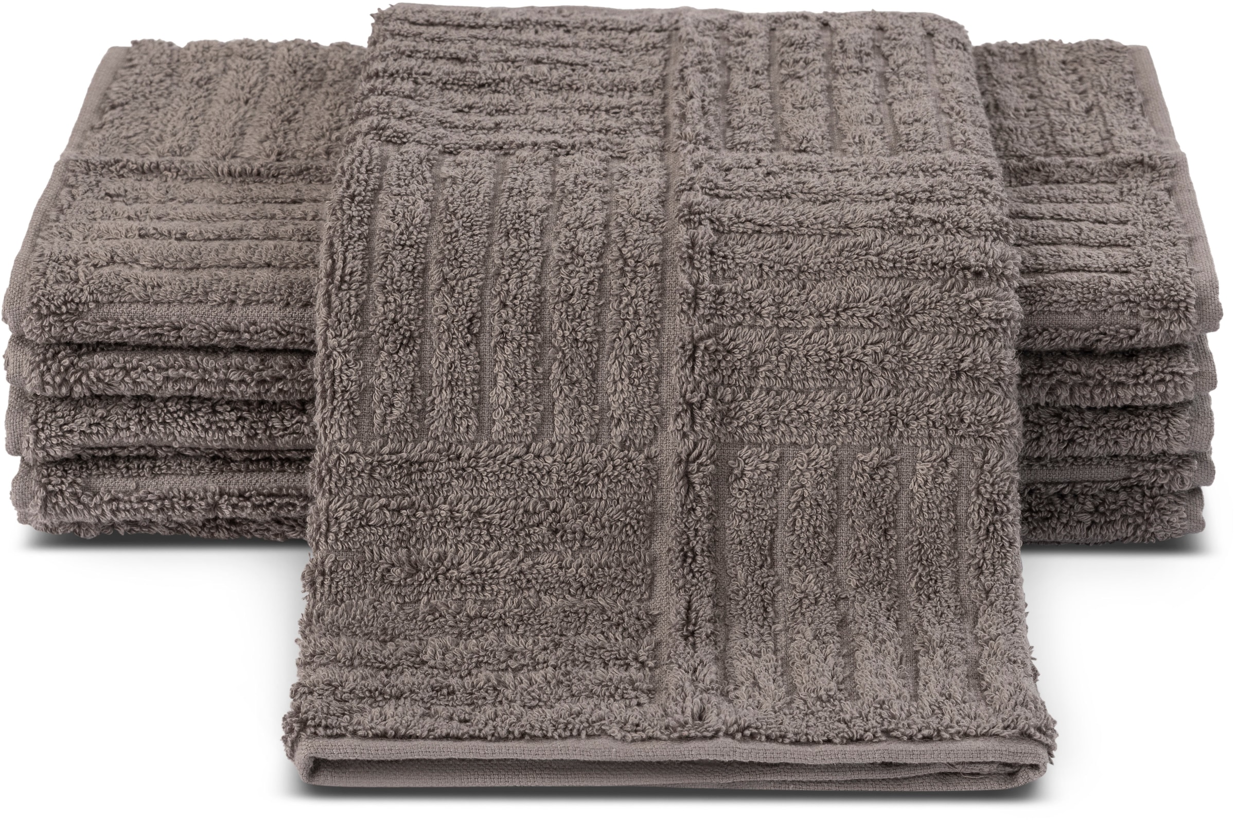 ROSS Gästehandtücher "CARRE" 100% Baumwolle, Rippenstruktur, große Farbausw günstig online kaufen