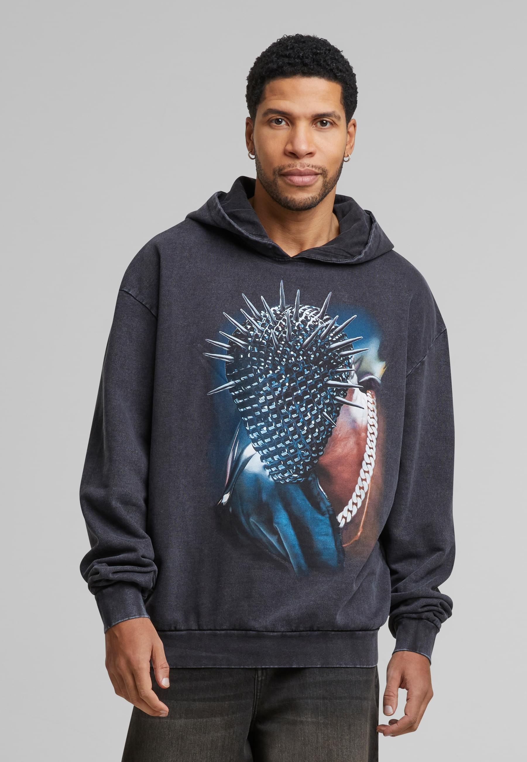 MisterTee Kapuzensweatshirt »MisterTee Thorned Mask Oversize Hoody«, (1 tlg.)