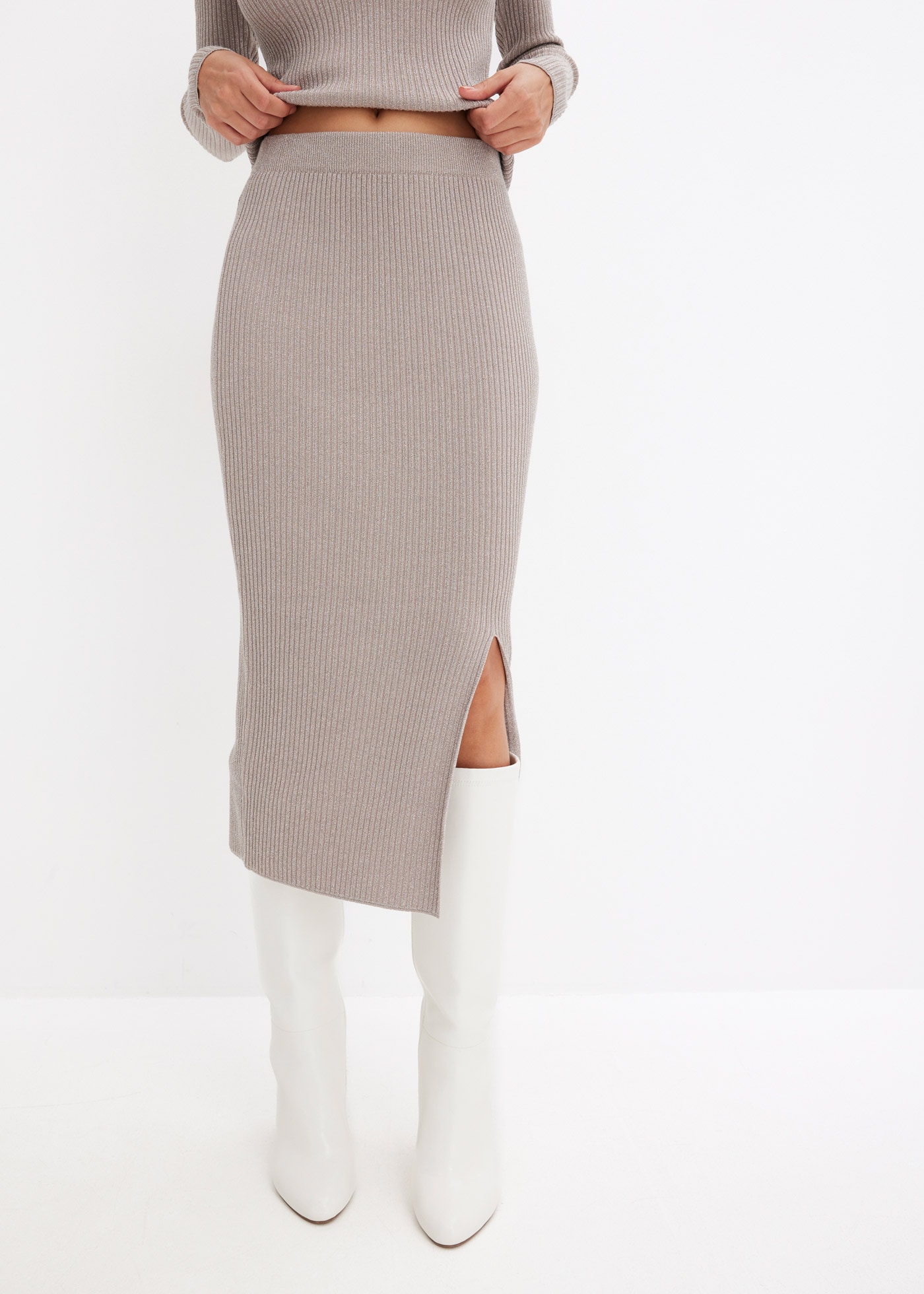 bonprix Strickrock "Strickrock aus fließendem Viskose-Mix" aus Viskose, Pol günstig online kaufen