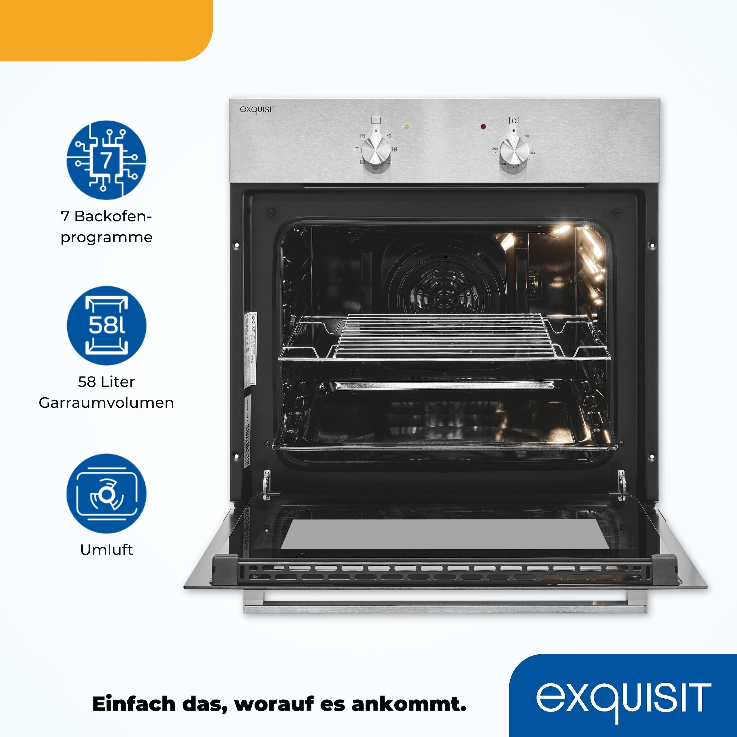 exquisit Backofen-Set »BAKO555600U«, BAKO555600U, Kühlventilator