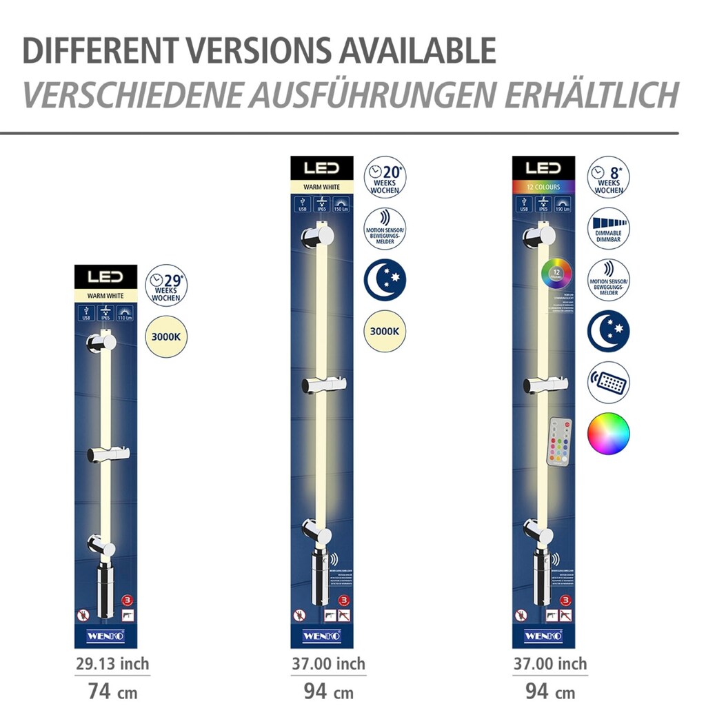 WENKO Duschregal »LED Duscheckregal«