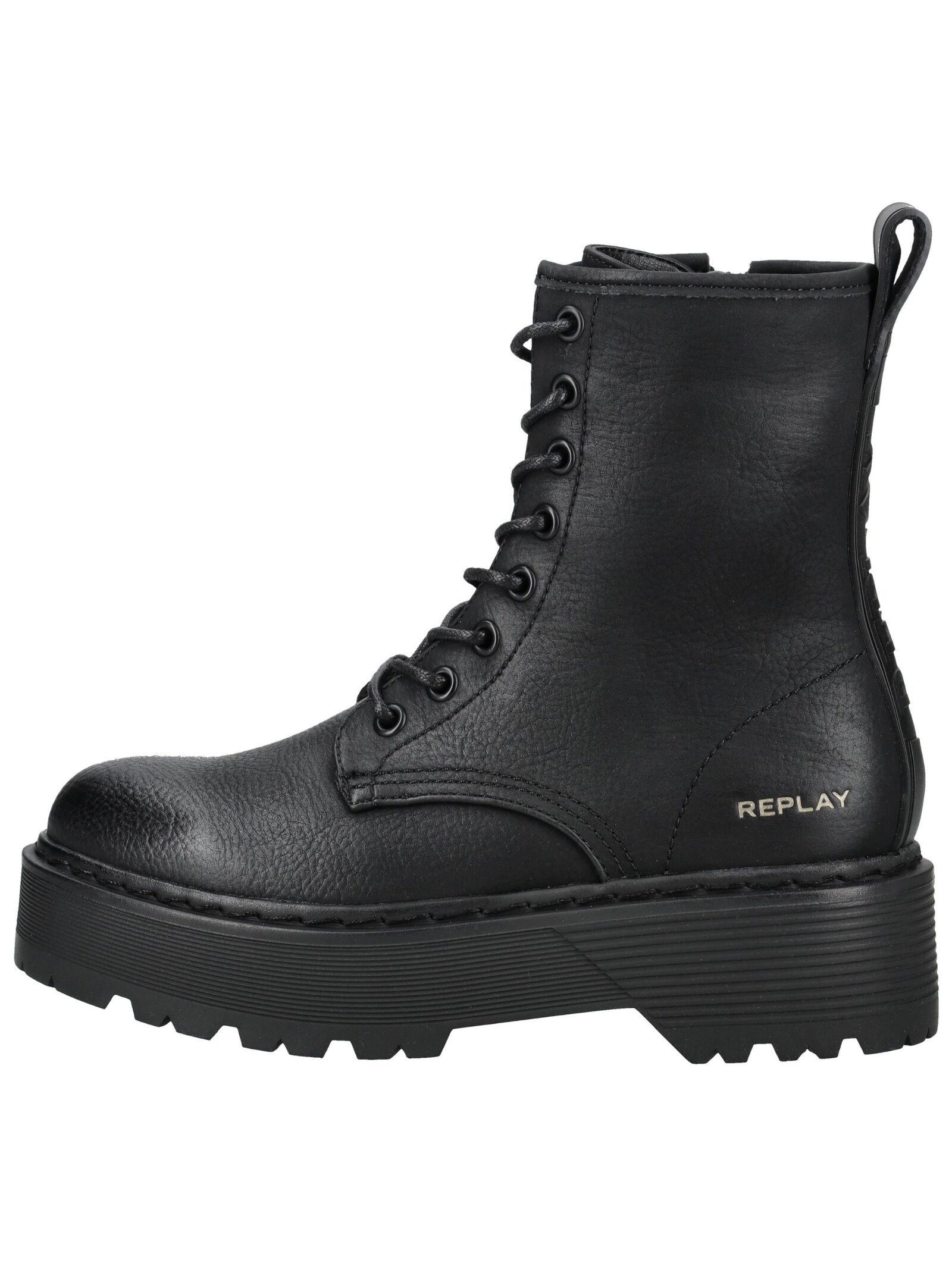 Replay Schnürstiefelette "Replay Stiefelette Lederimitat" günstig online kaufen