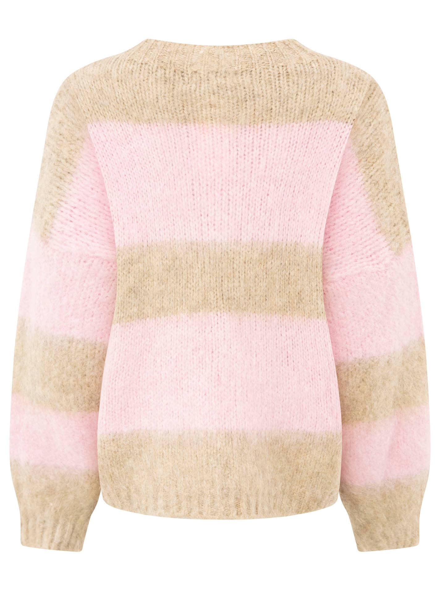 Zwillingsherz Strickpullover »"Streifen"« kuschelig mit Rundhalsausschnitt, Blockstreifen und Wollanteil