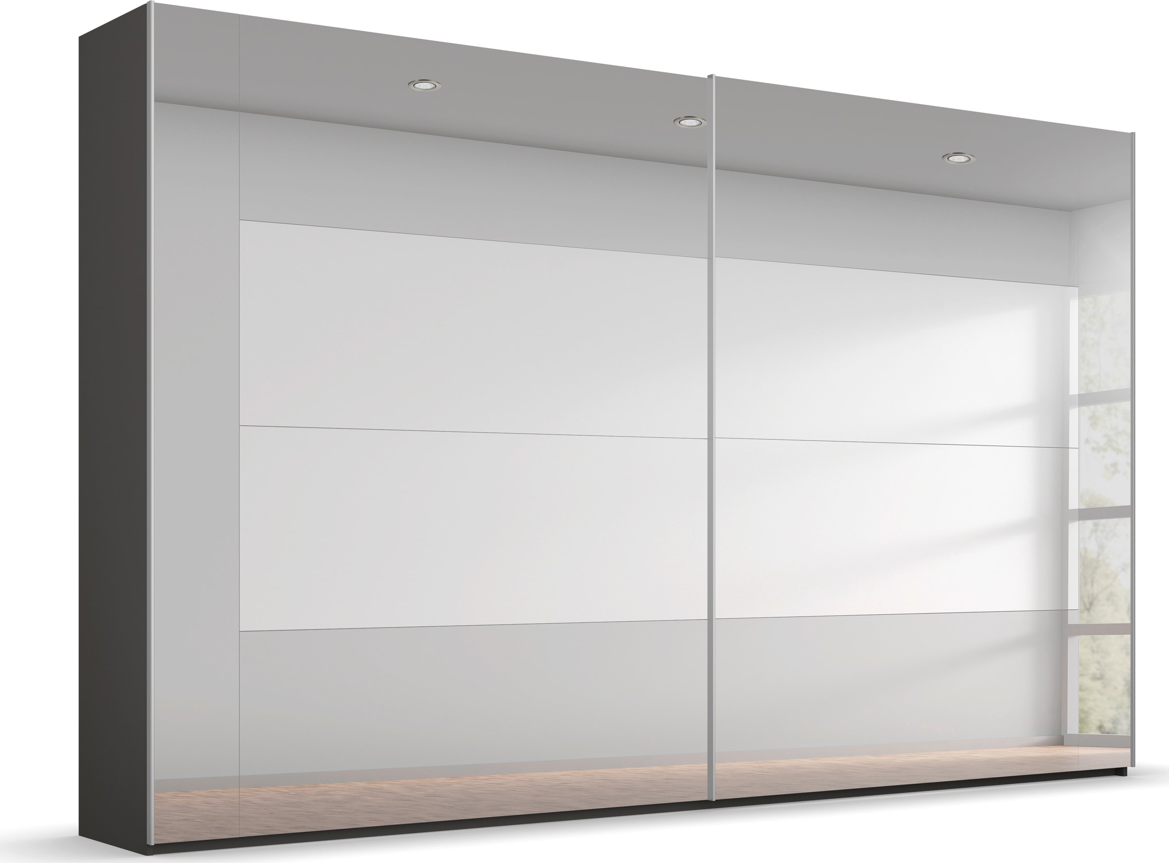 rauch Schwebetürenschrank "Kleiderschrank Schrank Garderobe Schlafzimmerschrank X-TEND" inkl. SOFT-CLOSE-FUNKTION, inkl. Wäscheeinteilung mit 4 Stoffboxen MADE IN GERMANY