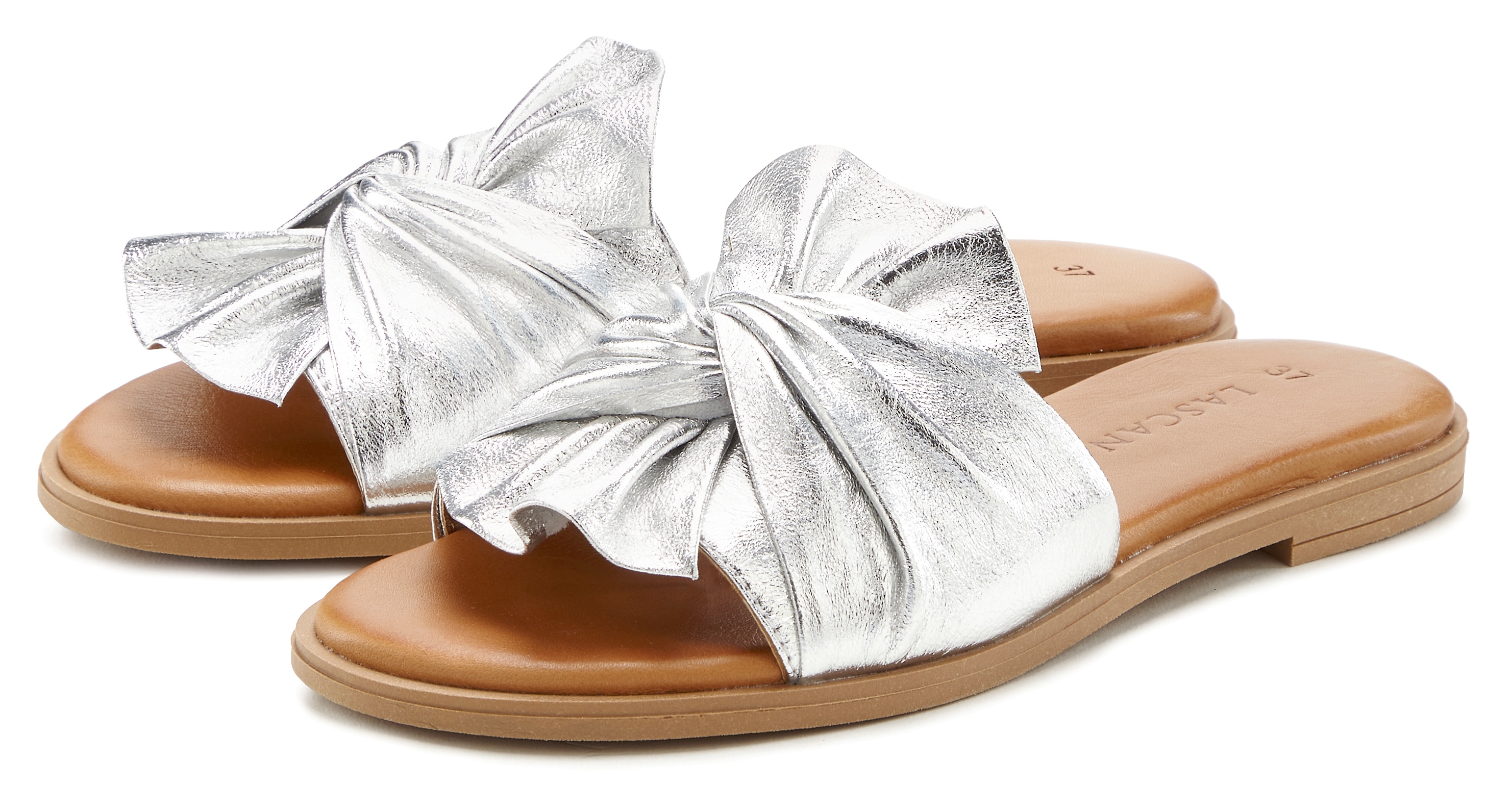 LASCANA Pantolette "Mule, Sandale, offener Schuh, Sommerschuh," aus Leder