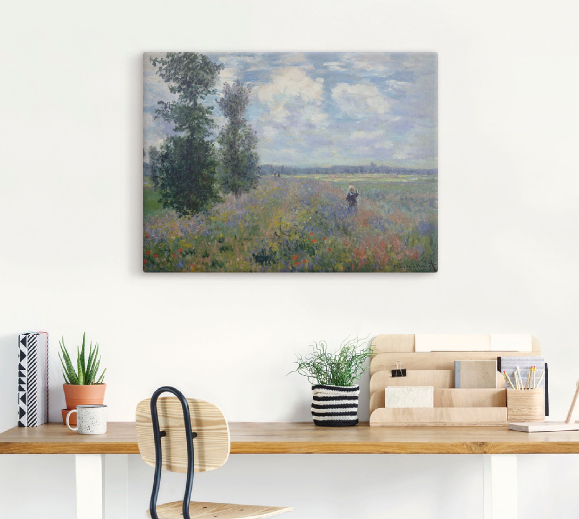 Artland Leinwandbild »Poppies (in der Nähe von Argenteuil)«, Felder, (1 St.), auf Keilrahmen gespannt