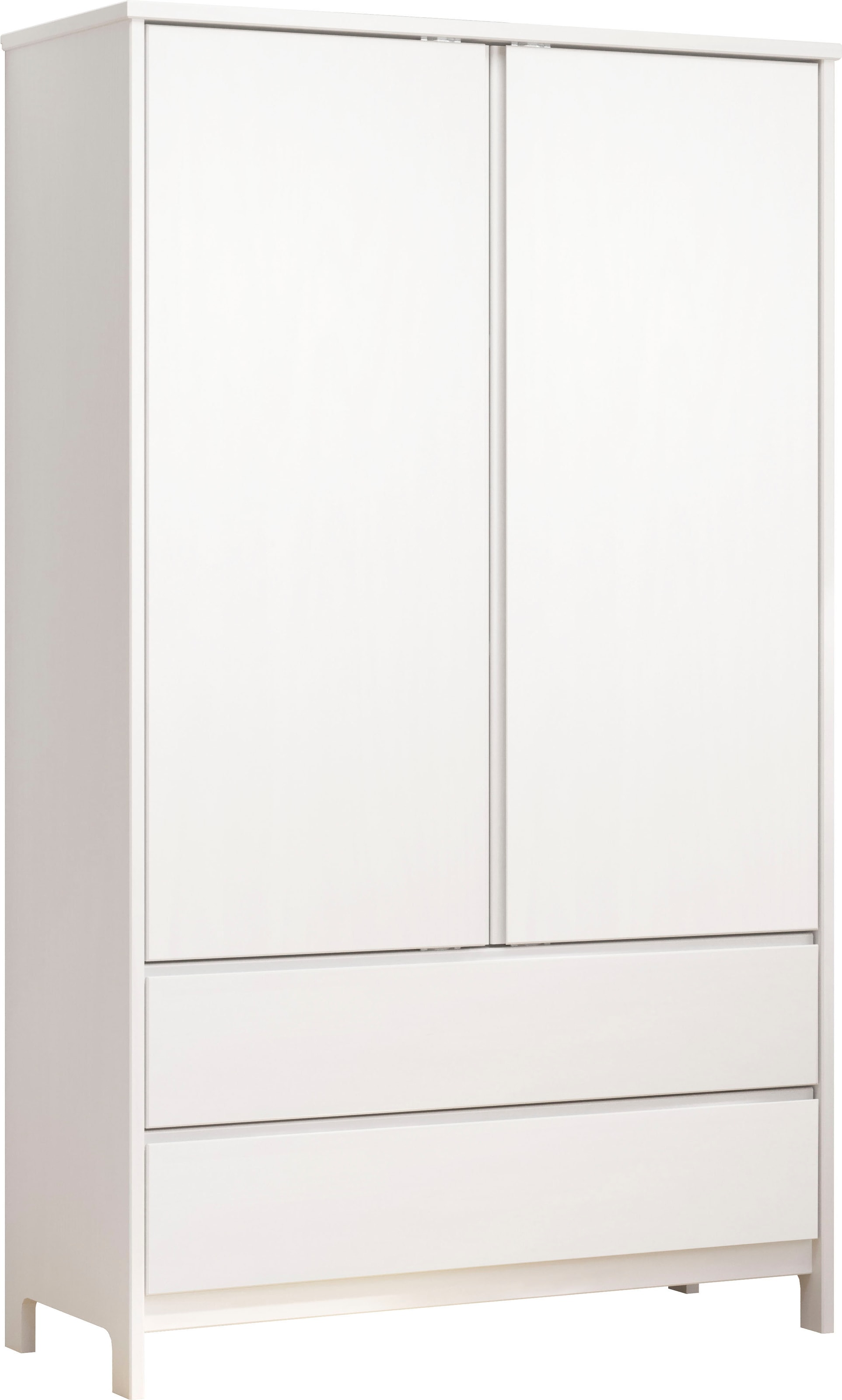 Home affaire Kleiderschrank "Aarhus" 1 Stk. tlg. Weißer, griffloser Massivh günstig online kaufen