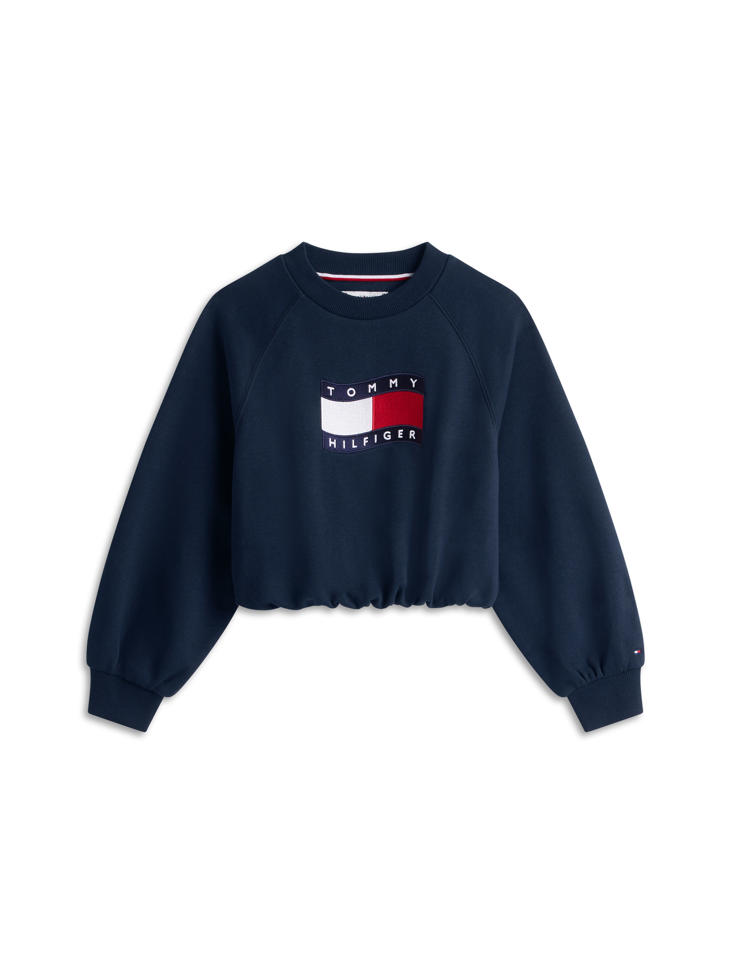 Tommy Hilfiger Sweatshirt »TOMMY WAVE FLAG CREWNECK«, Kinder bis 16 Jahre, verdeckter Saum, relaxed fit

