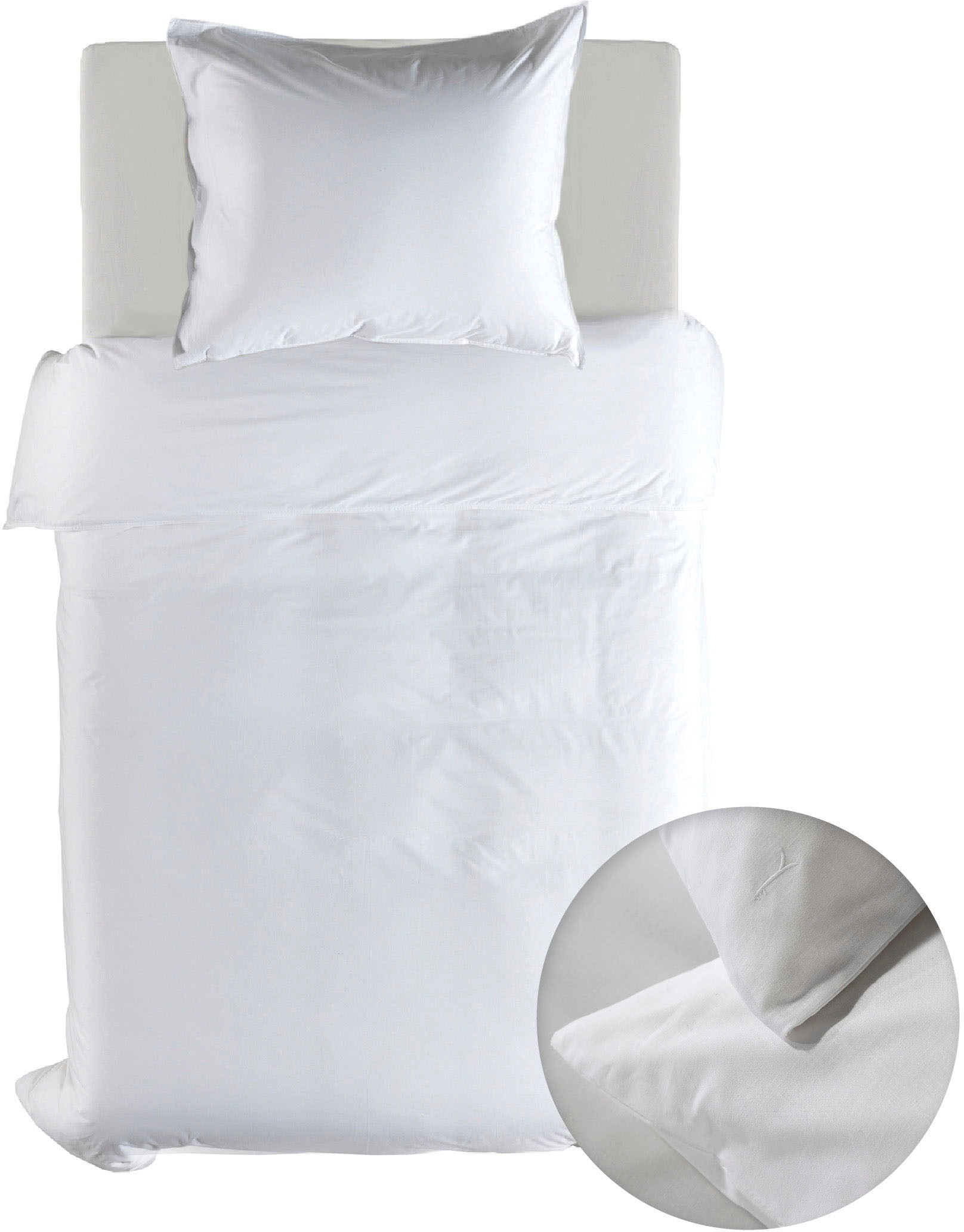 Bettwäsche YELLOWblanc de blanc, blanc de blanc, Renforcé, Obermaterial: 100% Baumwolle, Bettwäsche, "Suite-Casablanca", Uni, 100% Baumwolle ab