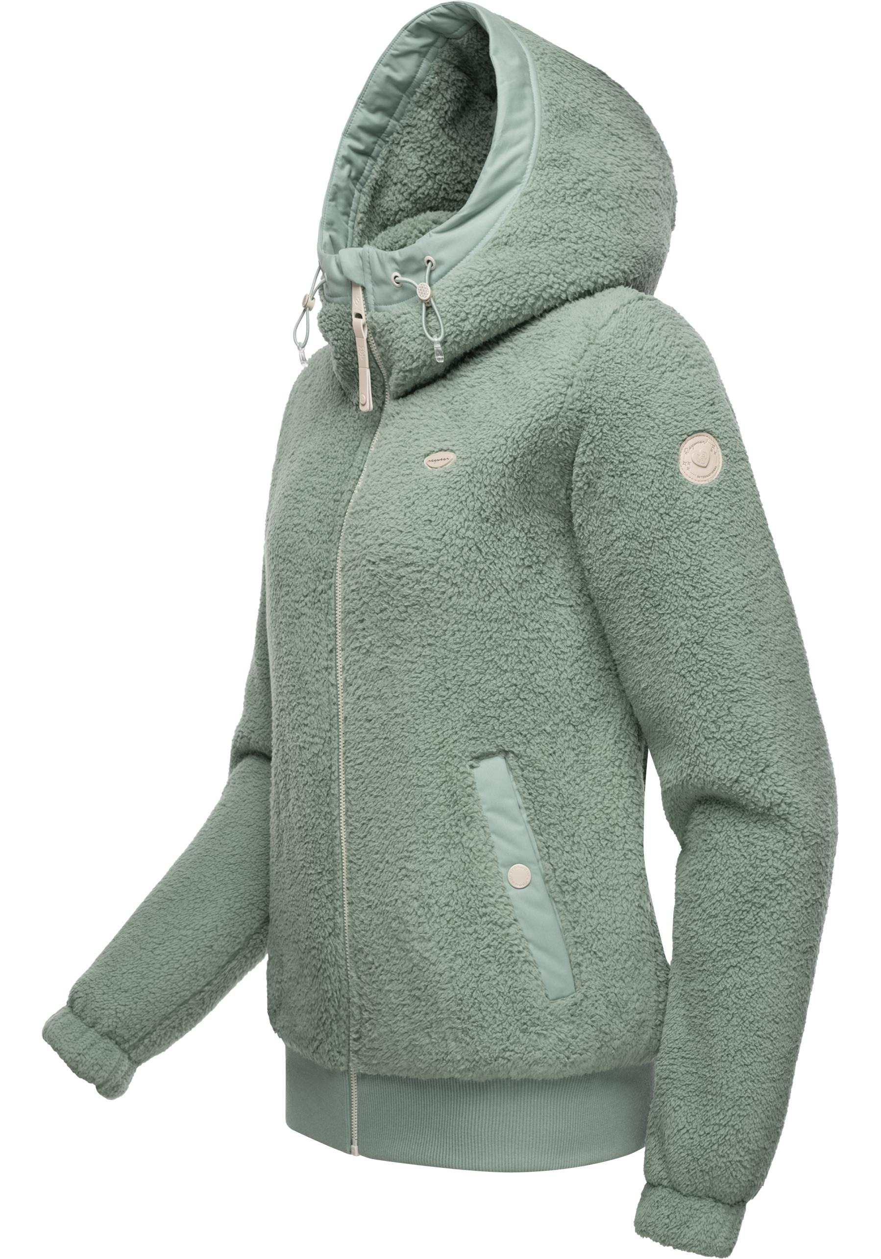 Ragwear Outdoorjacke »Cousy Short«, mit Kapuze, flauschige Übergangsjacke  mit Teddyfell und Kapuze kaufen | BAUR