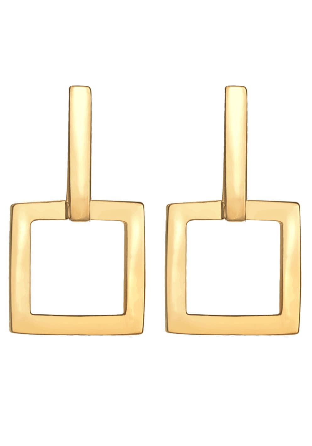 Elli Paar Creolen »Schmuck Geschenk Silber 925 Ohrringe Eckig Quadratisch Geo, 0301480320«