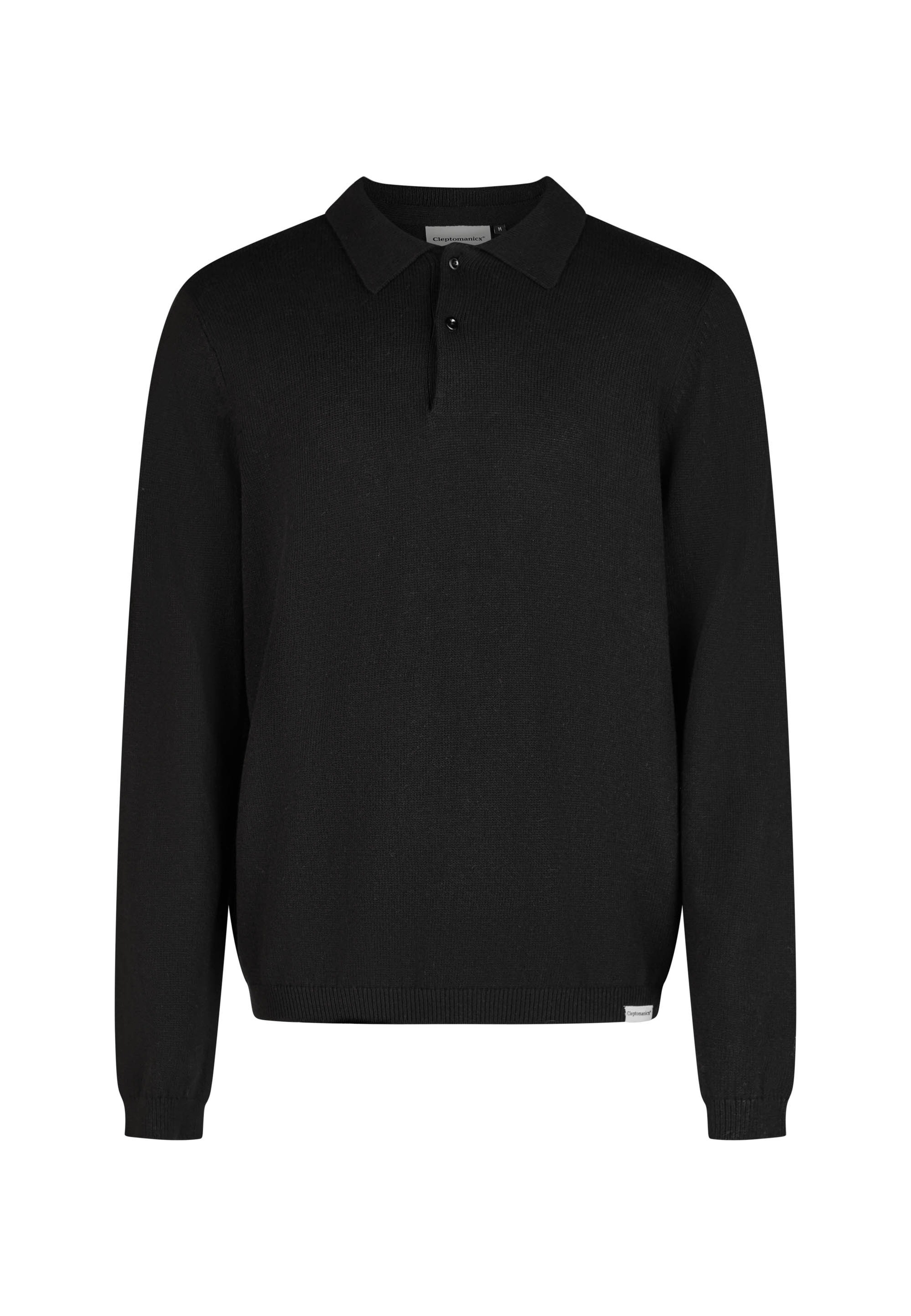 Cleptomanicx Langarmshirt mit eleganter Knopfleiste