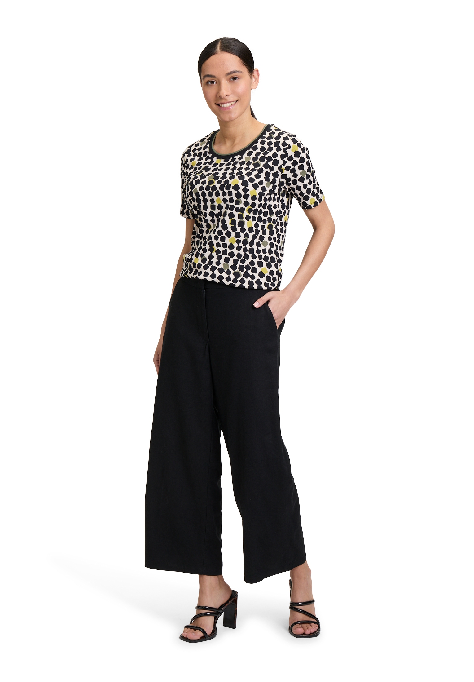 Betty Barclay Kurzarmshirt »Betty Barclay Basic Shirt mit Print«, (1 tlg.), Rippbündchen