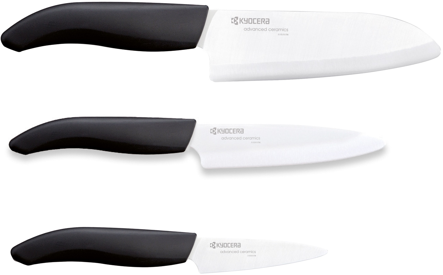 KYOCERA Messer-Set "GEN" extrem scharfe Hochleistungskeramik-Klinge