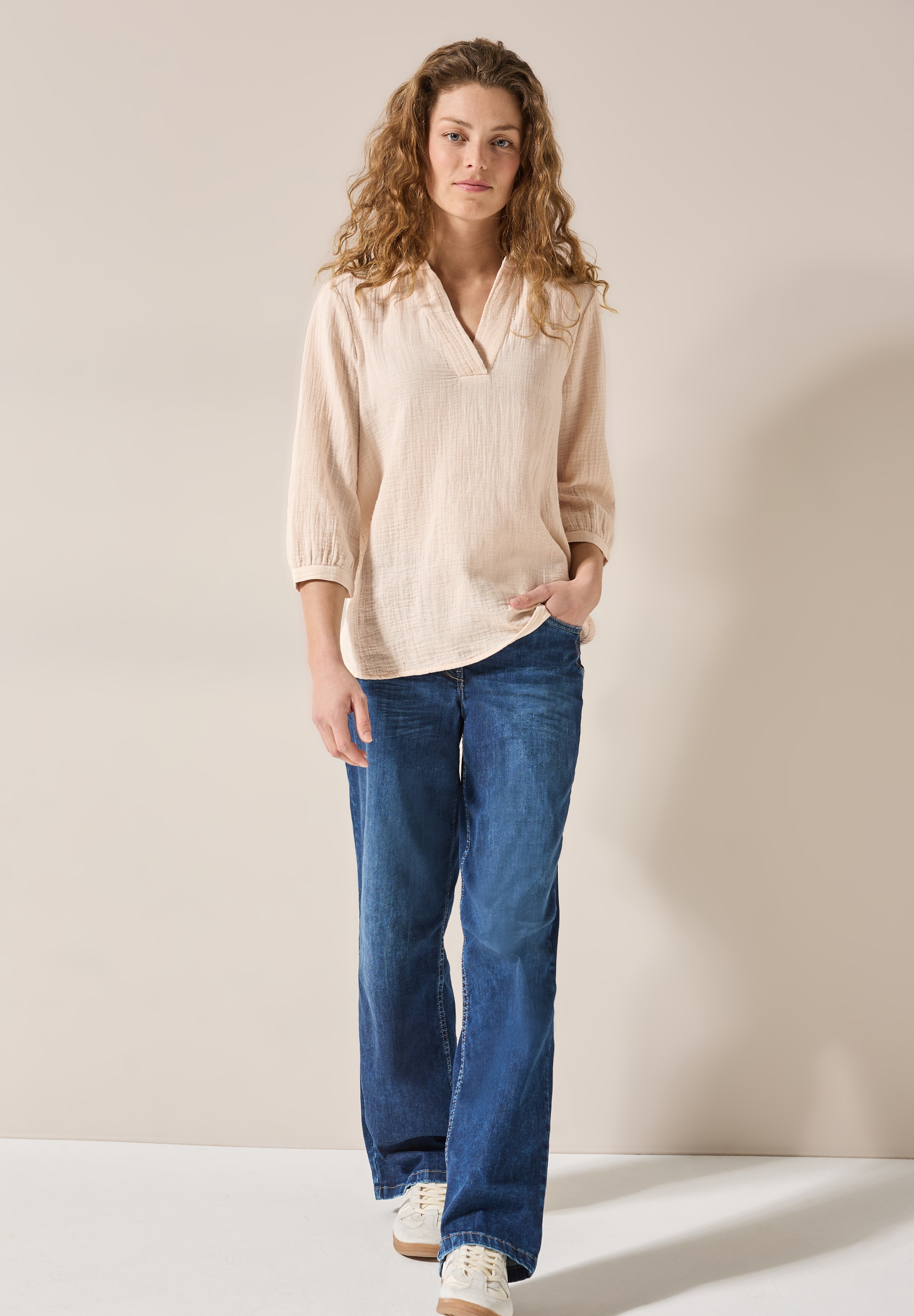 Cecil Klassische Bluse, mit 3/4 Ärmeln