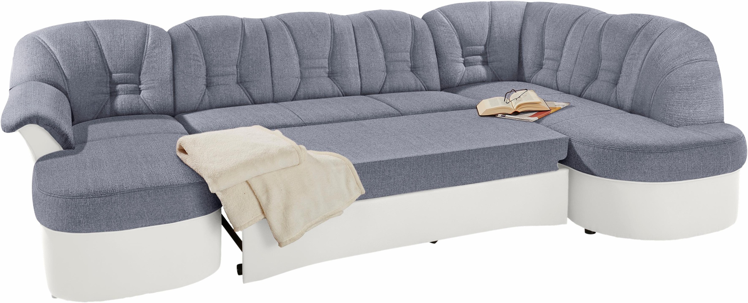DOMO collection Wohnlandschaft »Elva U-Form«, wahlweise mit Bettfunktion und Federkern