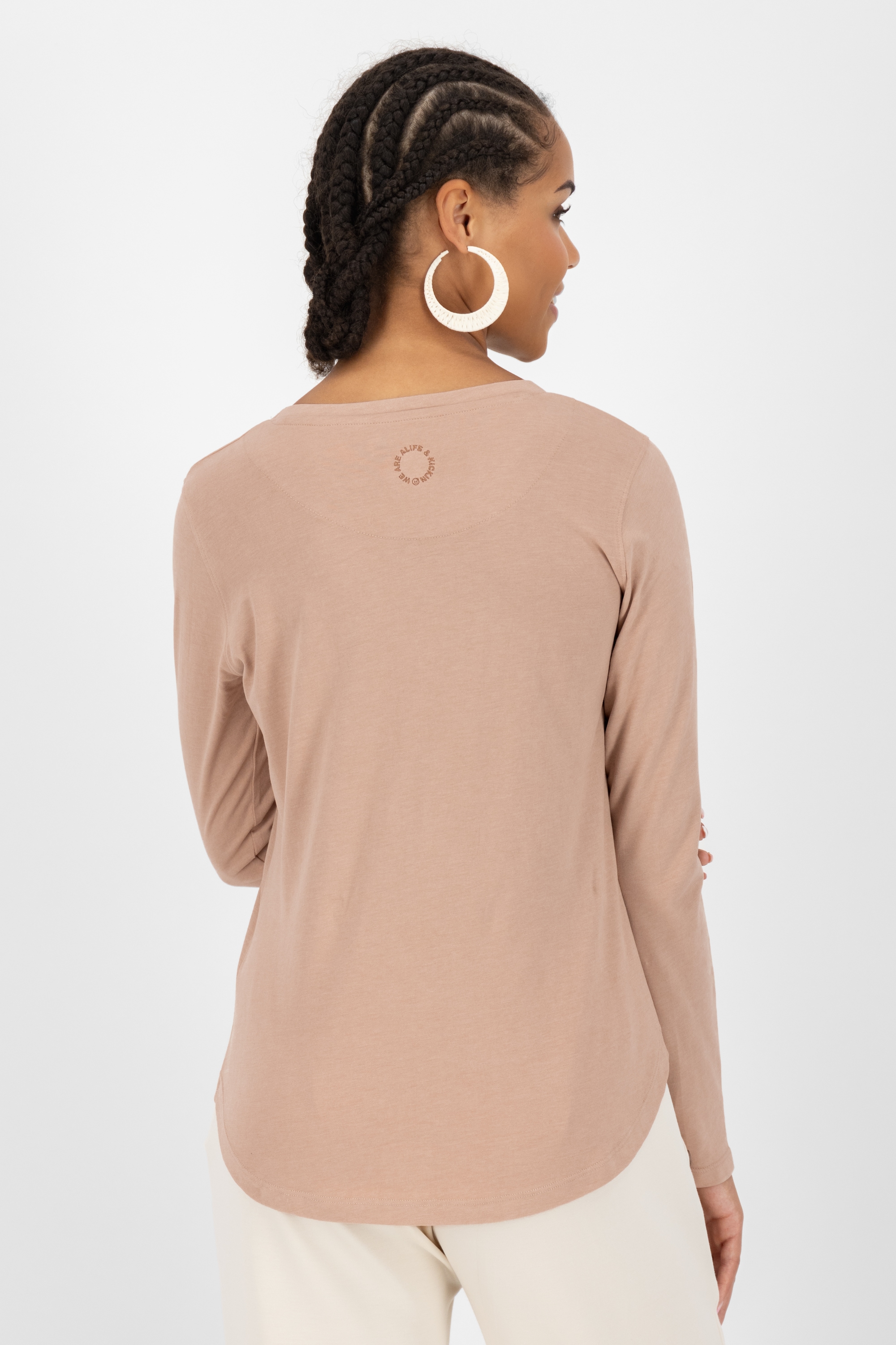 Alife & Kickin Langarmshirt »Damen LeaAK A«, Figurnah geschnittenes Longsleeve Shirt mit Rundhalsausschnitt