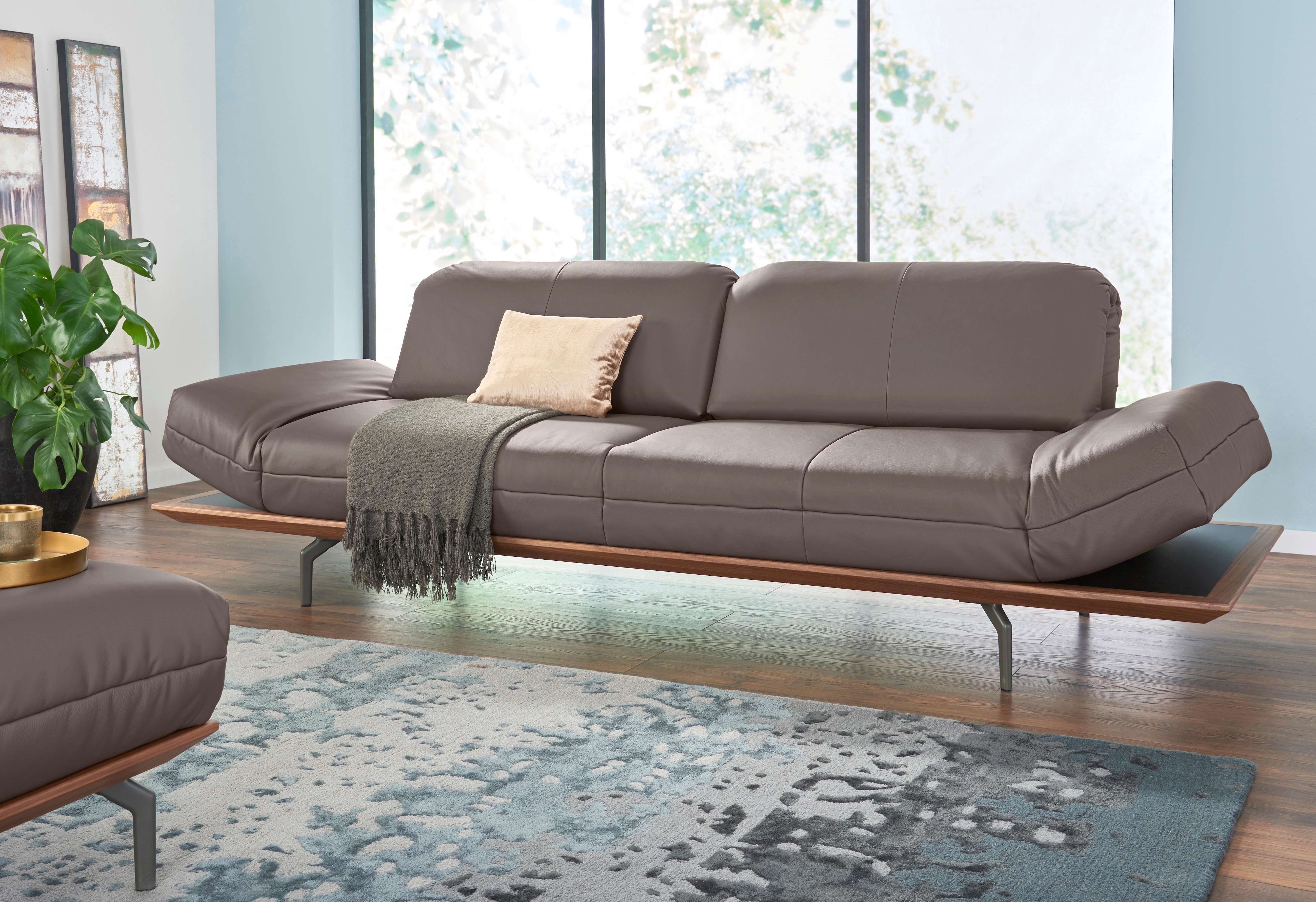 Creation BY ROLF BENZ 3-Sitzer "CR.420, Designsofa, Loungesofa" in 2 Qualitäten, Holzrahmen in Eiche Natur oder Nußbaum, Breite 232 cm