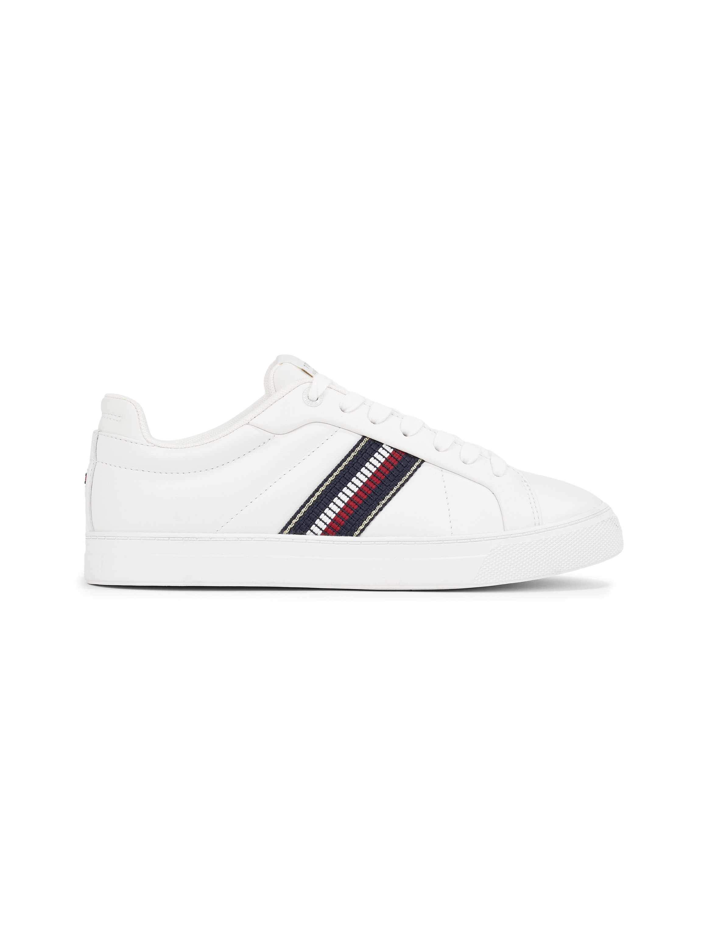 Tommy Hilfiger Plateausneaker »ICON COURT SNEAKERS STRIPES«, Schnürschuh, Freizeitschuh, Halbschuh mit Tommy-Streifen