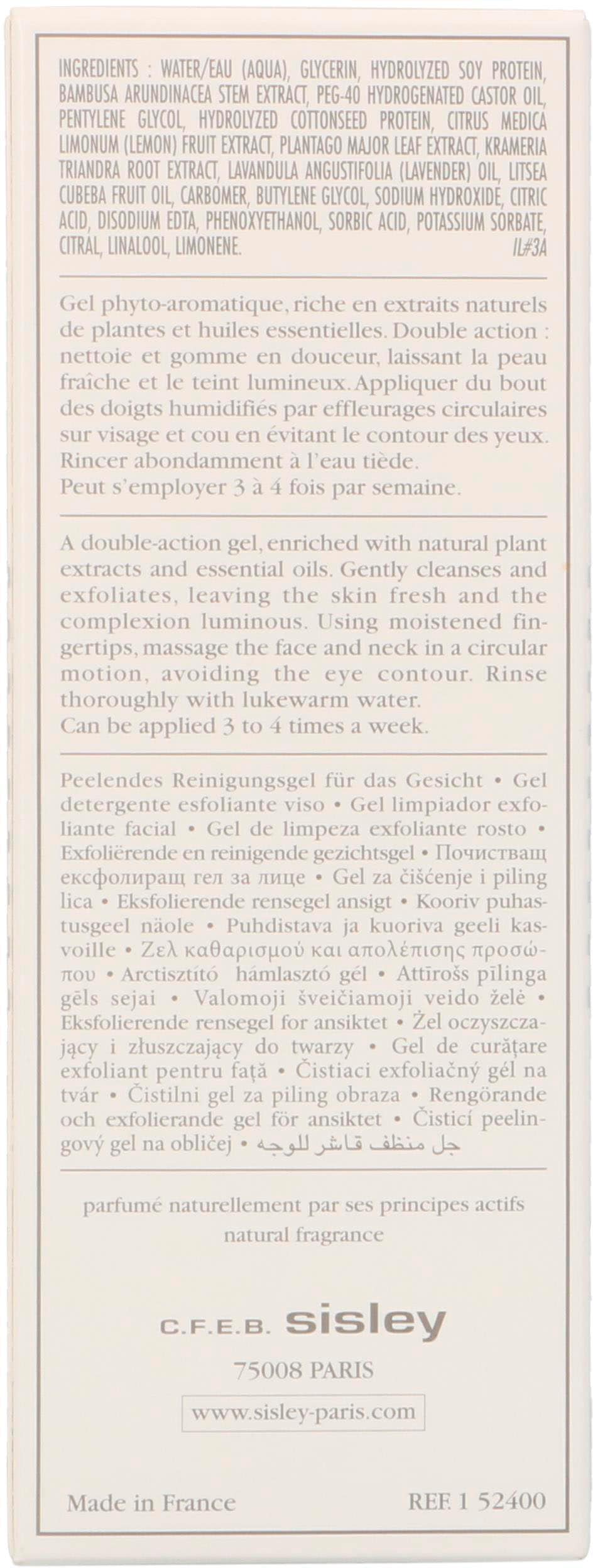 sisley Gesichtspeeling »Buff And Wash Botanical Facial Gel«, Geltextur, reinigt die Haut, entfernt abgestorbene Hautzellen.