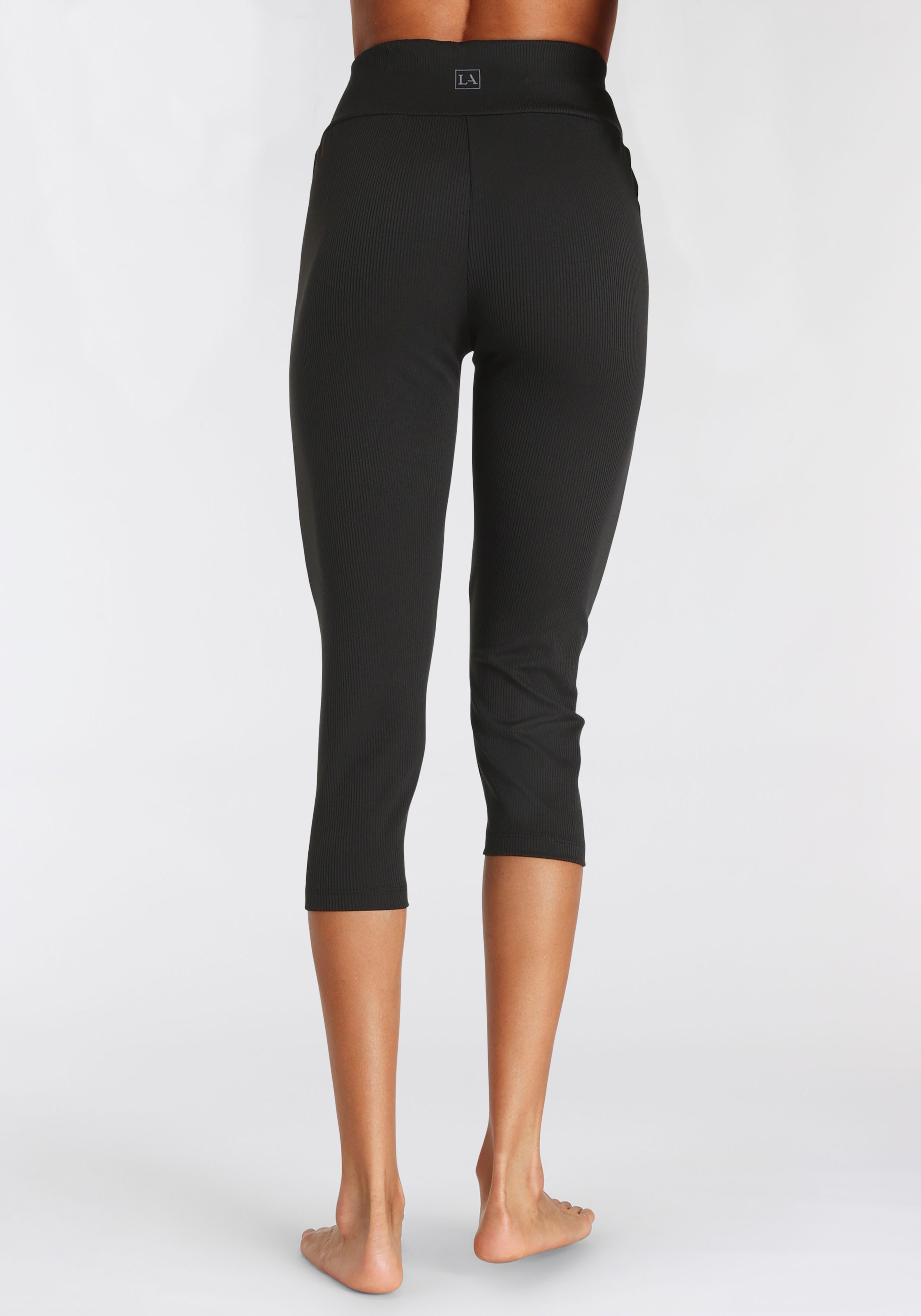 LASCANA ACTIVE Caprileggings, mit Rippstruktur