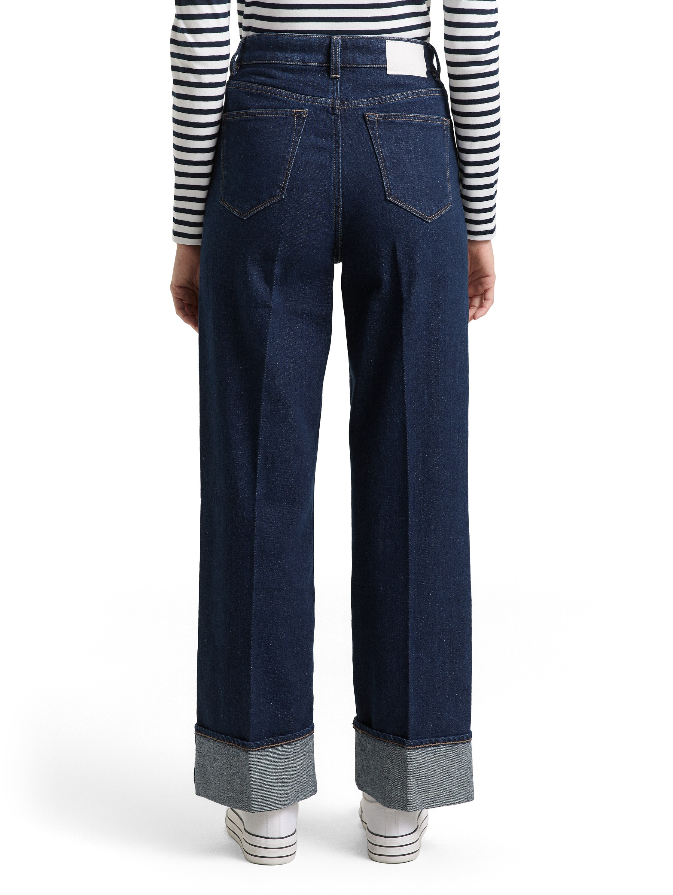 TOM TAILOR Denim 5-Pocket-Jeans mit Bundfalte und weitem Bein