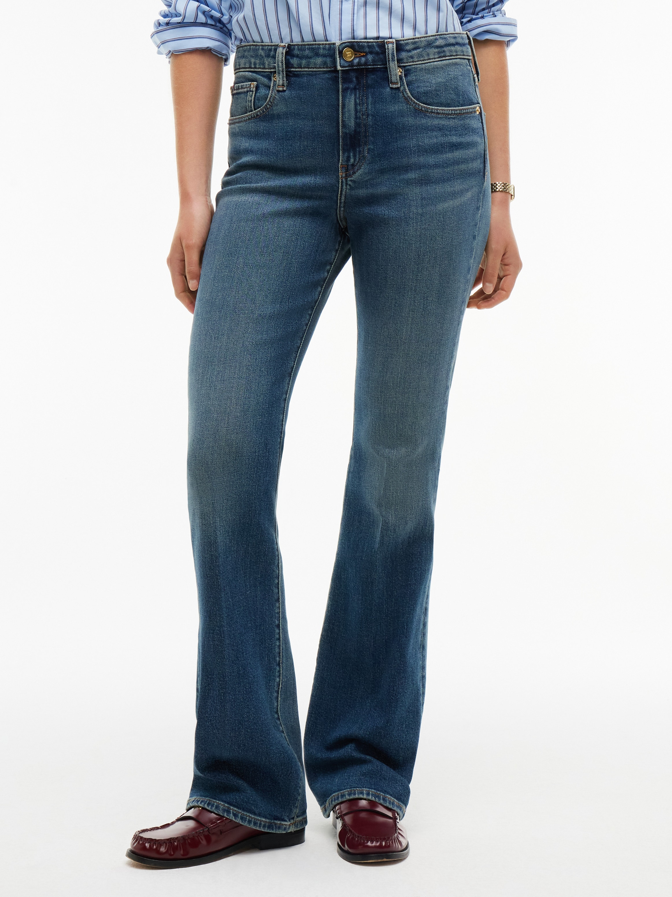 Tommy Hilfiger Bootcut-Jeans "SKYE MID RISE BOOTCUT ESSENTIAL" Baumwollmischung, mid waist