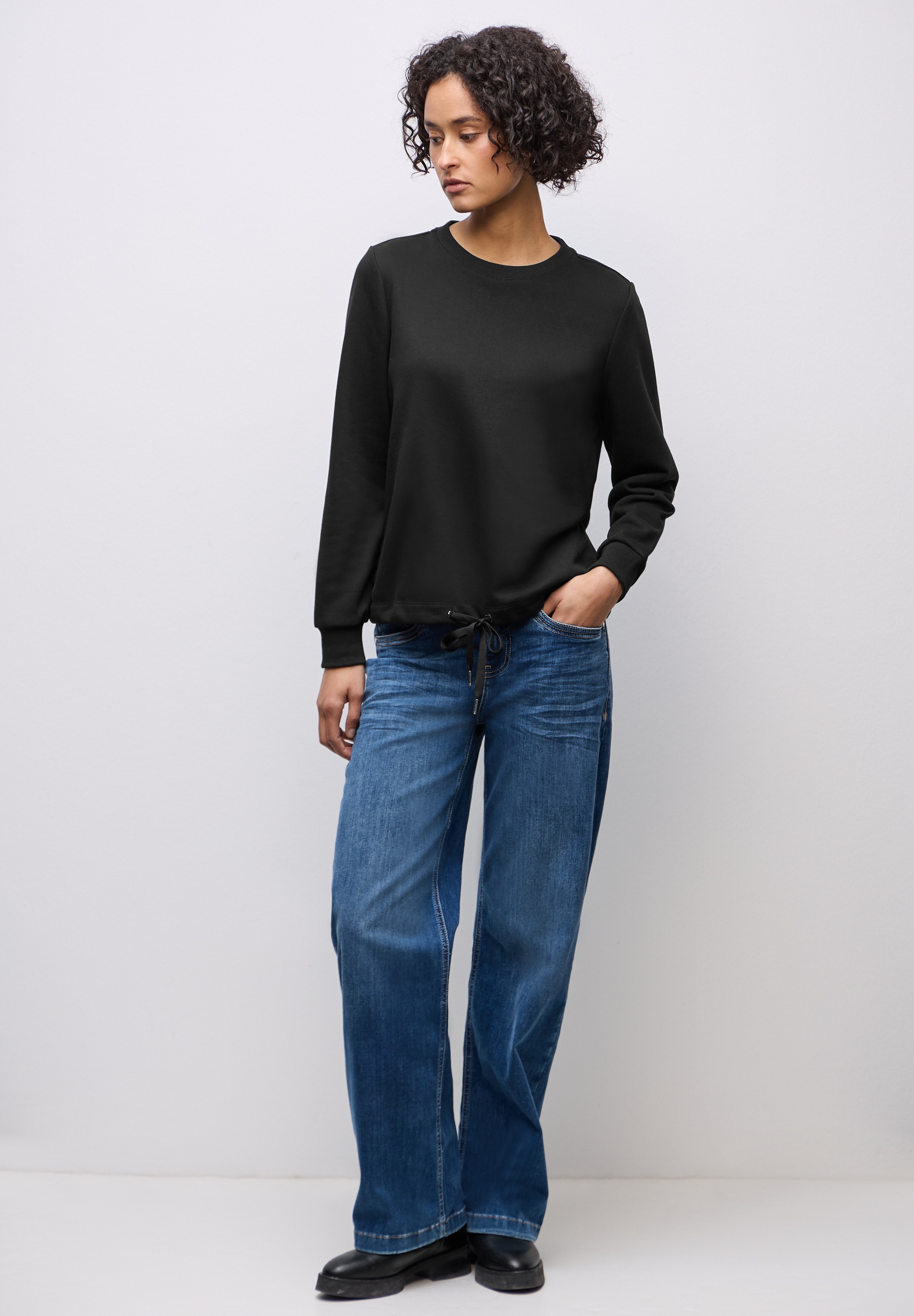 STREET ONE Sweatshirt , mit Tunnelzug am Saum
