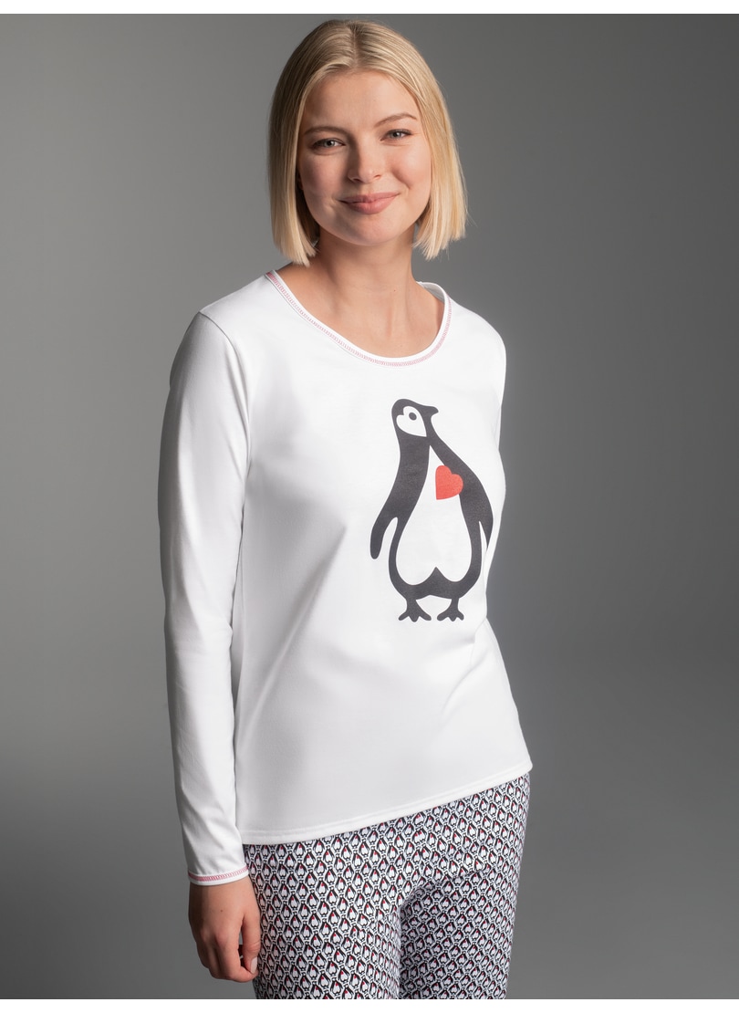 Trigema Schlafanzug "TRIGEMA Pyjama-Oberteil mit herzigem Pinguin-Print", ( günstig online kaufen