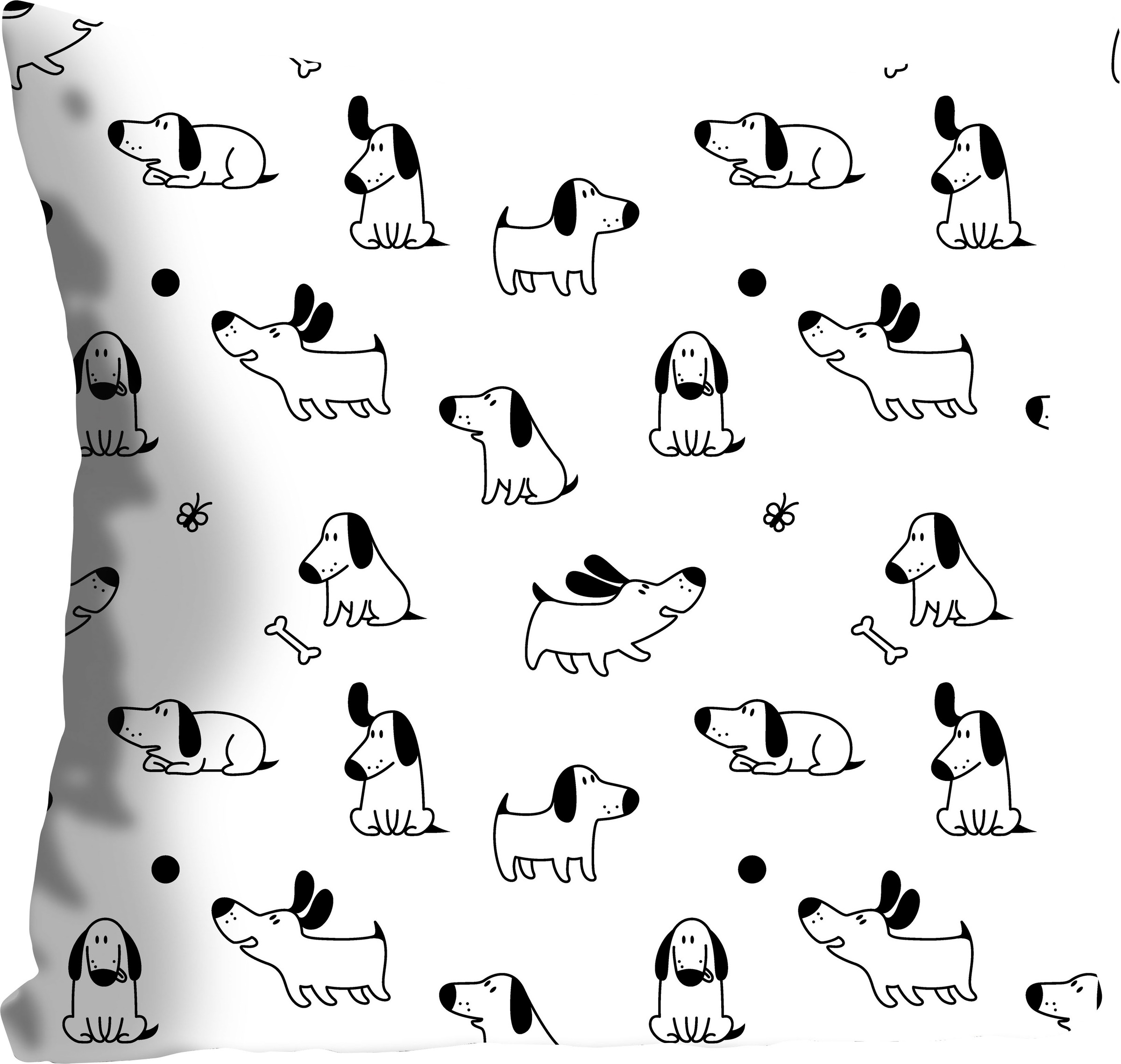 queence Dekokissen "Snoopy" mit kleinen spielenden Dackeln günstig online kaufen