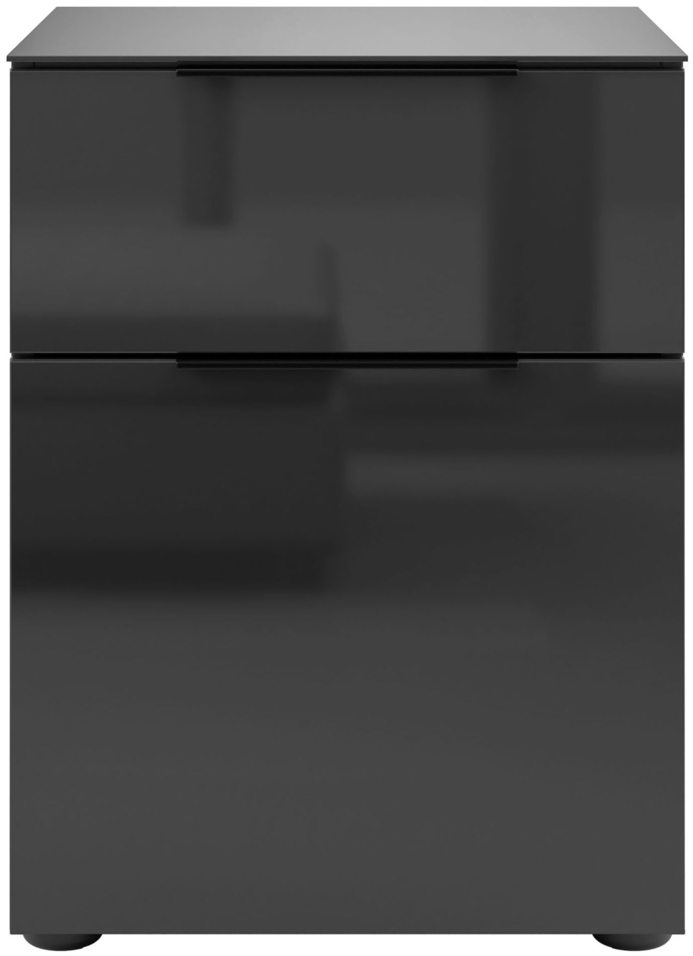 Manjana Möbel Nachtkommode "mit Chrom oder Schwarz matten Metallgriffen" mi günstig online kaufen