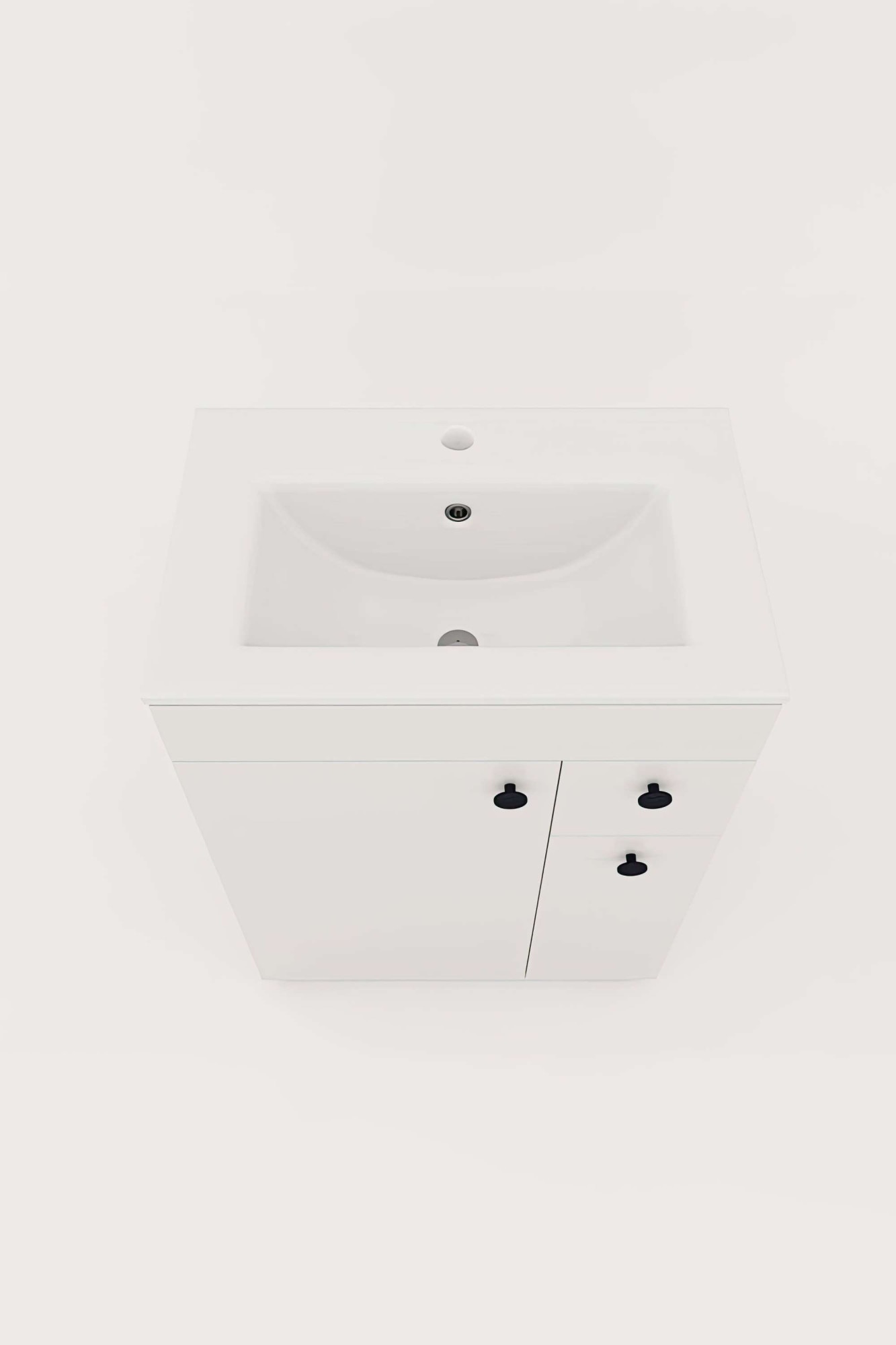 welltime Badmöbel-Set »Badmöbel-Set Braga, Schrank mit Waschbecken, Hängeschrank und Spiegel«, WBU mit Wachbecken und Hängeschrank inkl. LED-Beleuchtung, Spiegel