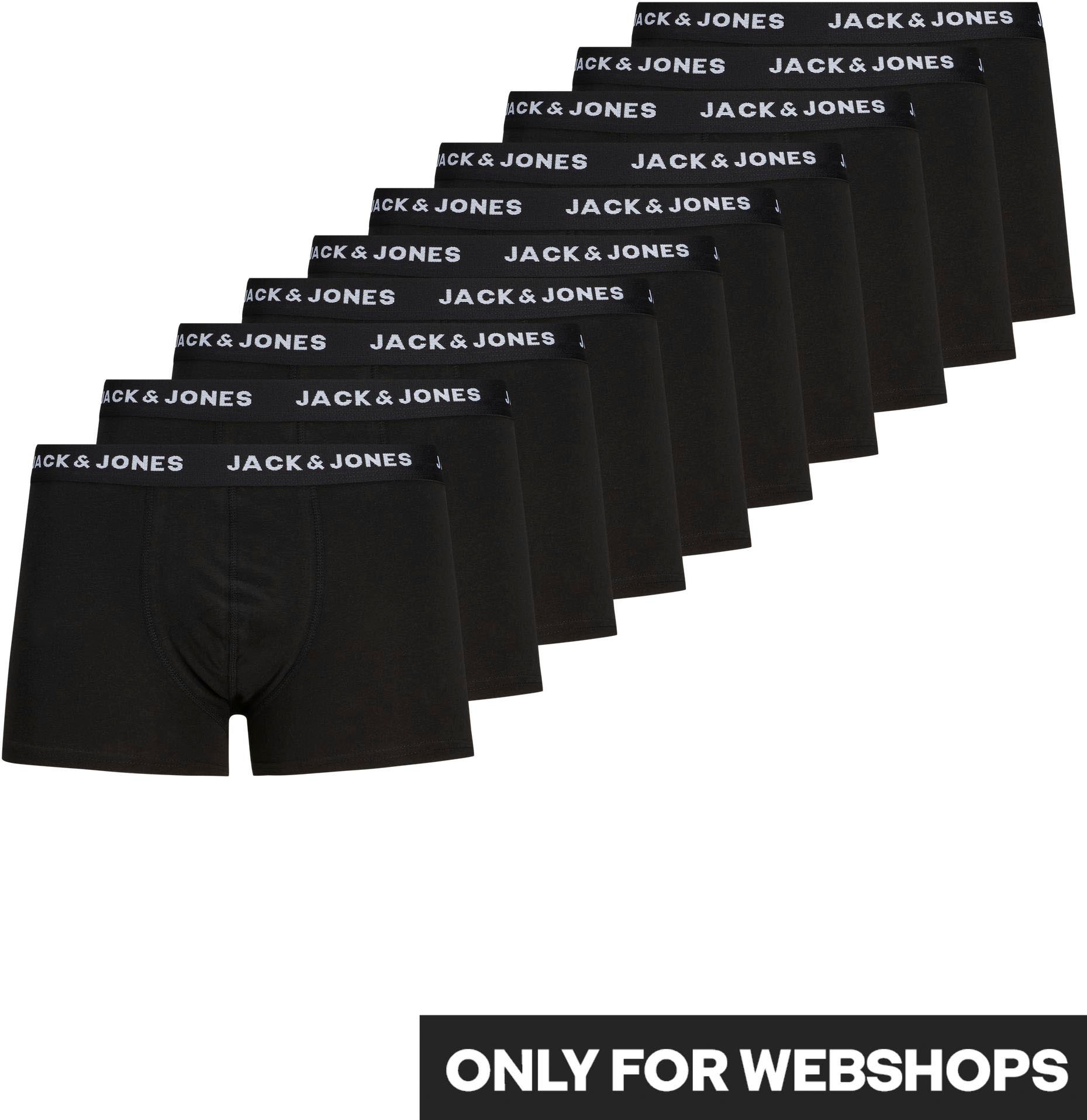 Jack & Jones "JACFLOWER Microfiber mit Logobund, Blumenprint und Stretchkomfort" Packung, 10er-Pack, 10 Stk. eng anliegend, Microfaser, schnelltrocknend