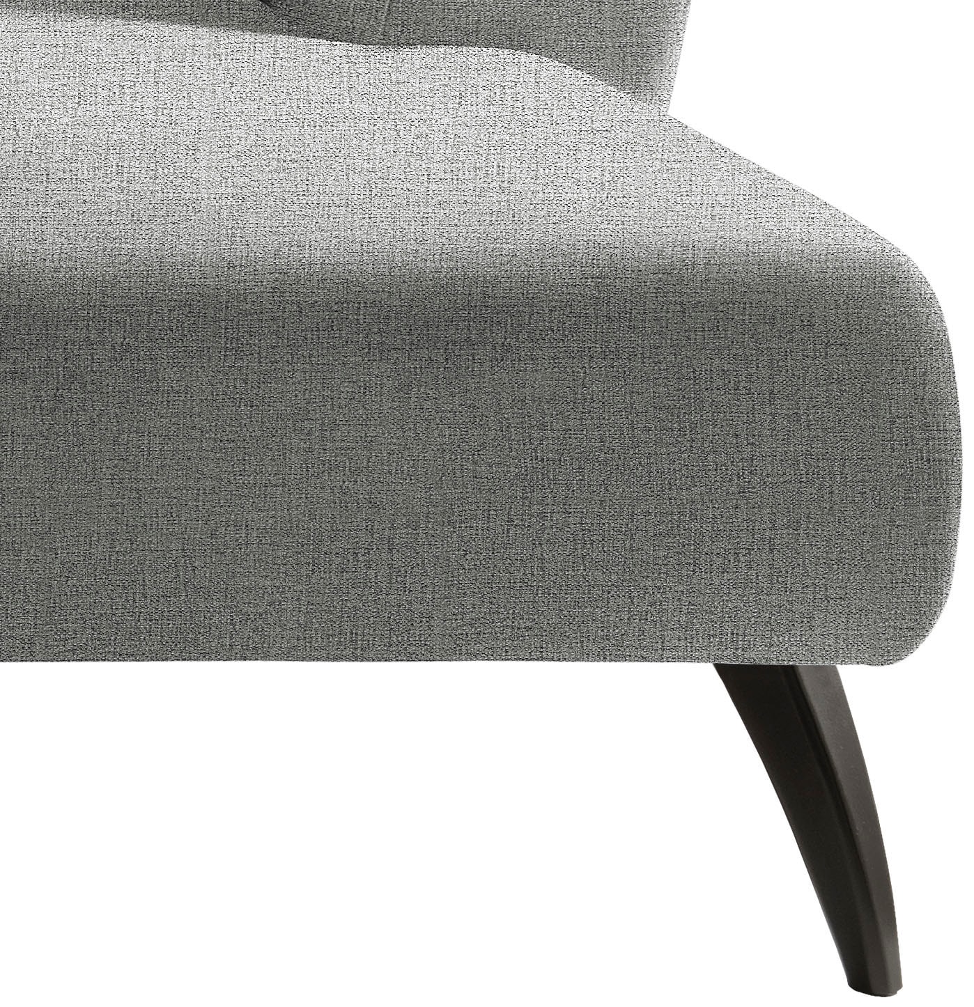 INOSIGN Ecksofa »Colori Polstermöbel mit zeitlos eleganter Rückenführung. L-Form« Holzfußfarbe wählbar, inkl. 4x Zierkissen