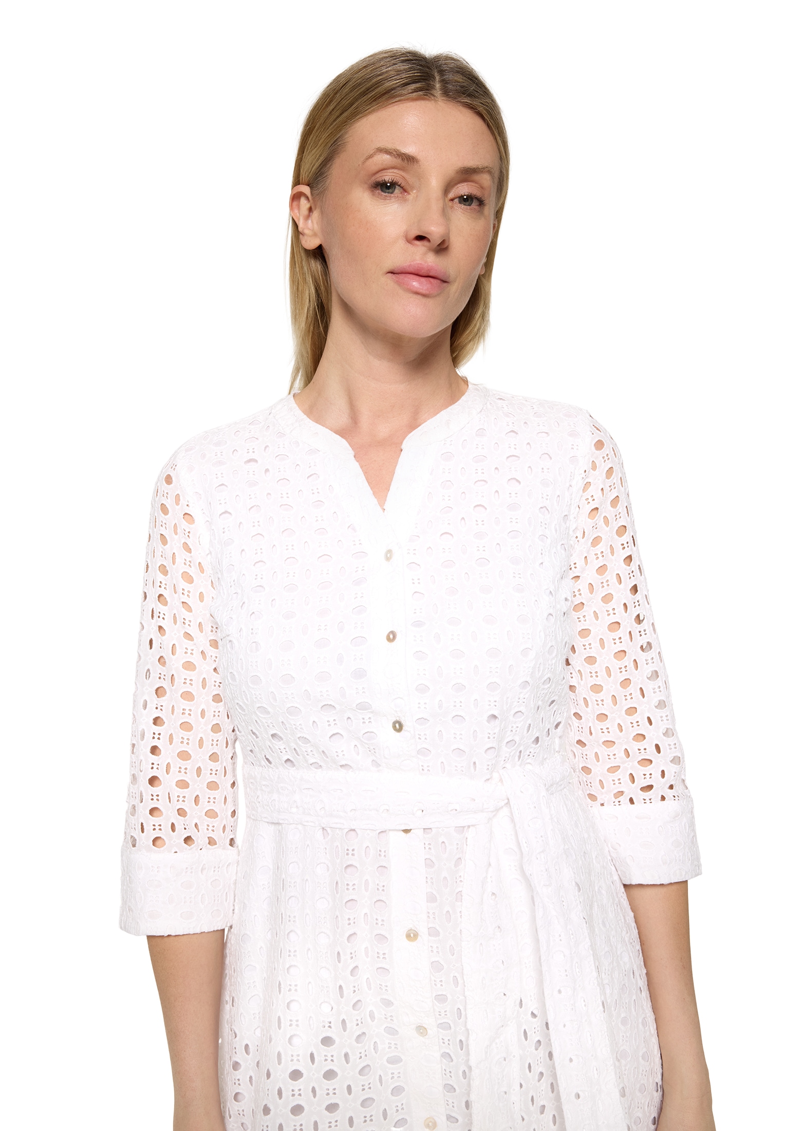 Betty&Co Hemdblusenkleid »Damen mit Bindegürtel« Nahttasche