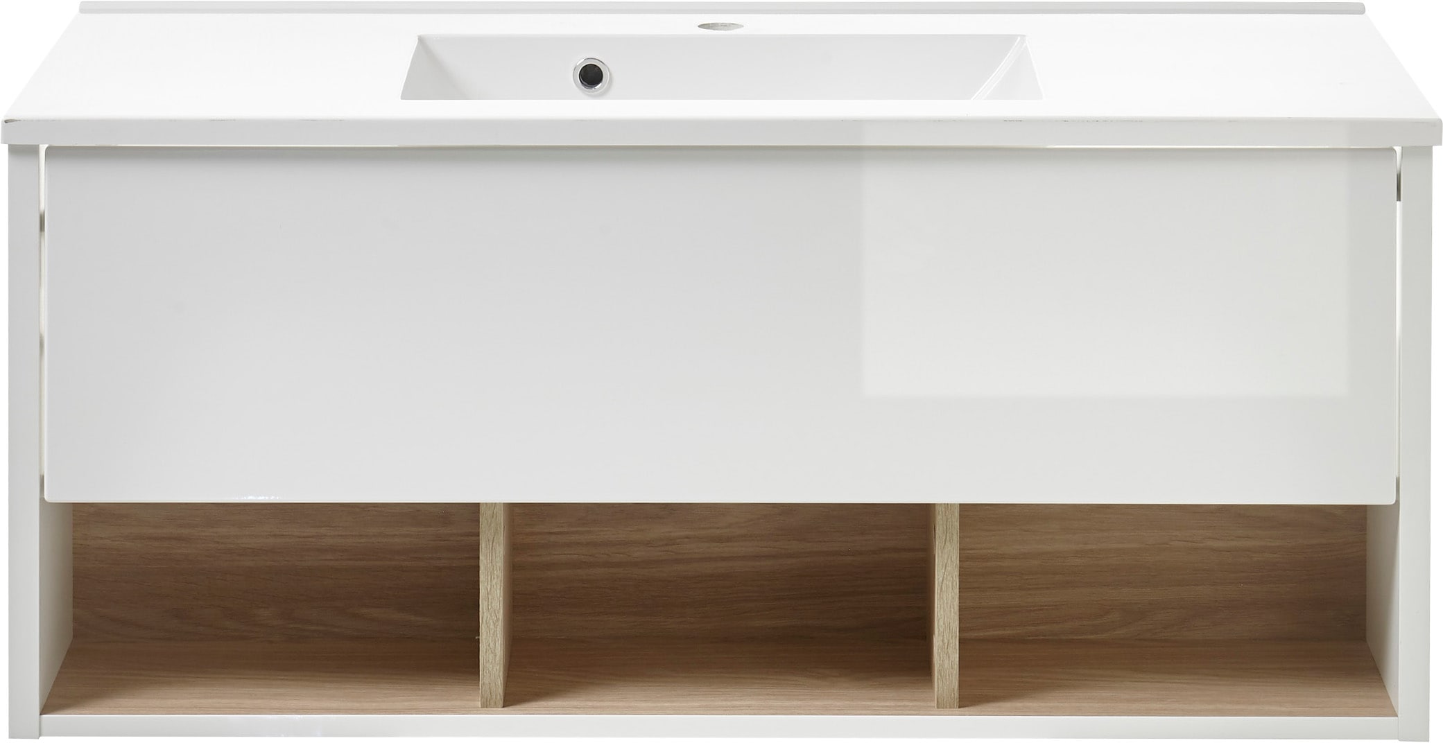 Places of Style Waschtisch »Studio Line, Waschtisch inkl. Waschbecken, modernes Design«, in zwei Farben verfügbar, ausreichend Stauraum