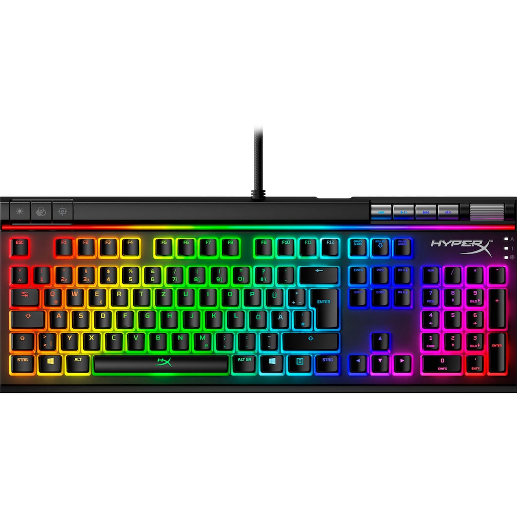 HyperX Gaming-Tastatur »HyperX Alloy Elite™ 2«, (Gaming-Modus-Multimedia-Tasten-Funktionstasten-Ziffernblock-Lautstärkeregler-USB-Anschluss)