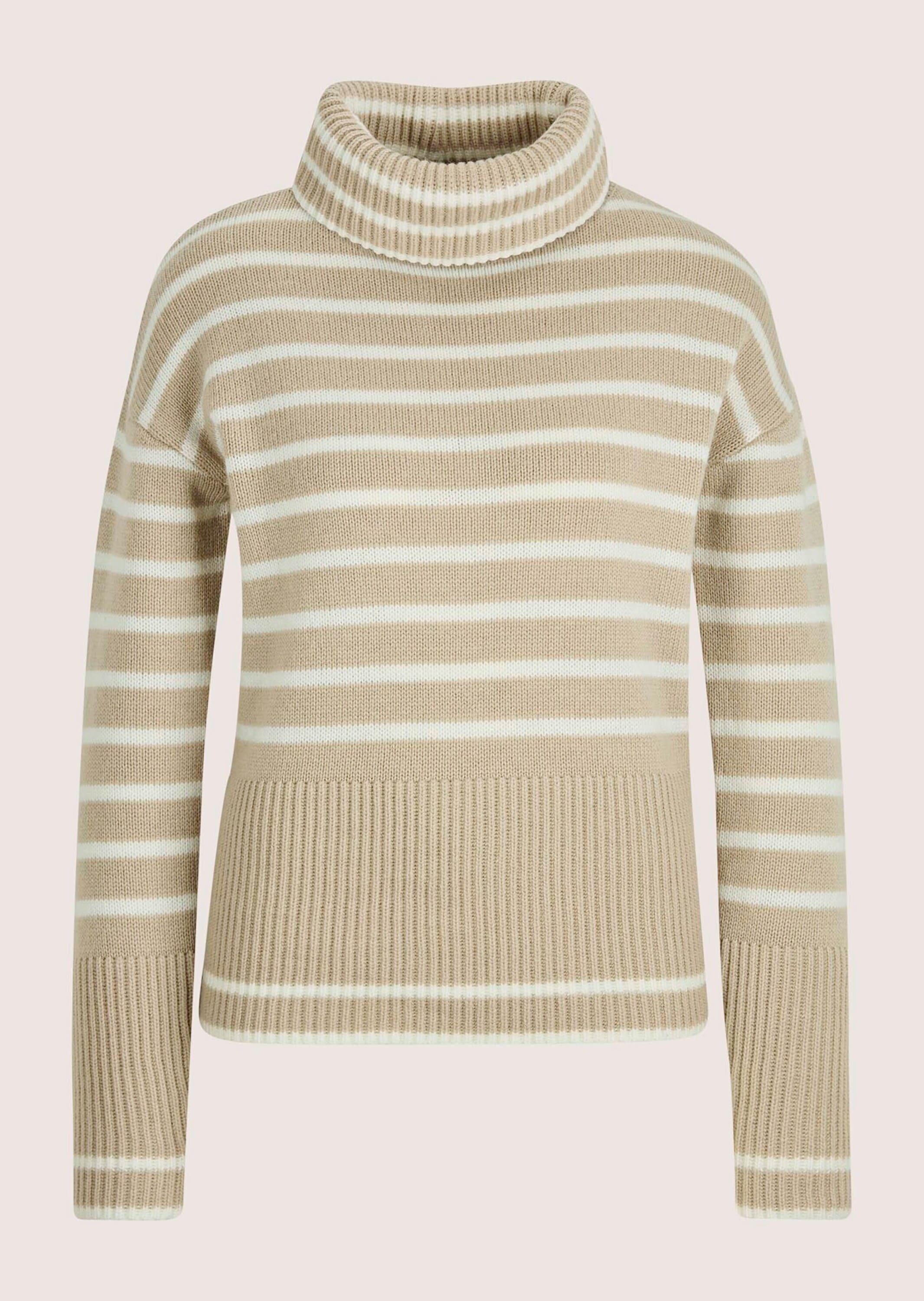 MADELEINE Longpullover "Strickpullover Moderner Rollkragenpullover im Strei günstig online kaufen