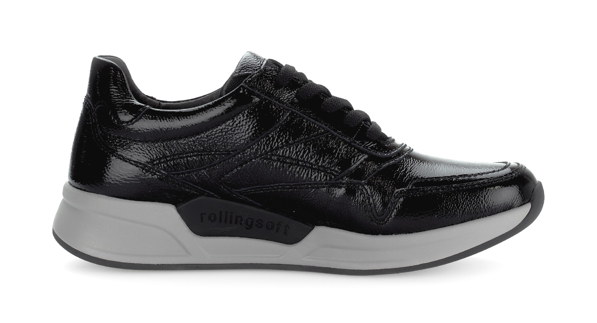 Gabor Rollingsoft Keilsneaker, Schnürschuh, Halbschuh, Freizeitschuh mit seitlichem Reißverschluss