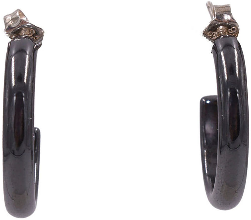 Firetti Paar Creolen »Schmuck Geschenk Silber 925 Ohrschmuck Ohrringe«, Made in Germany - mit Hämatit